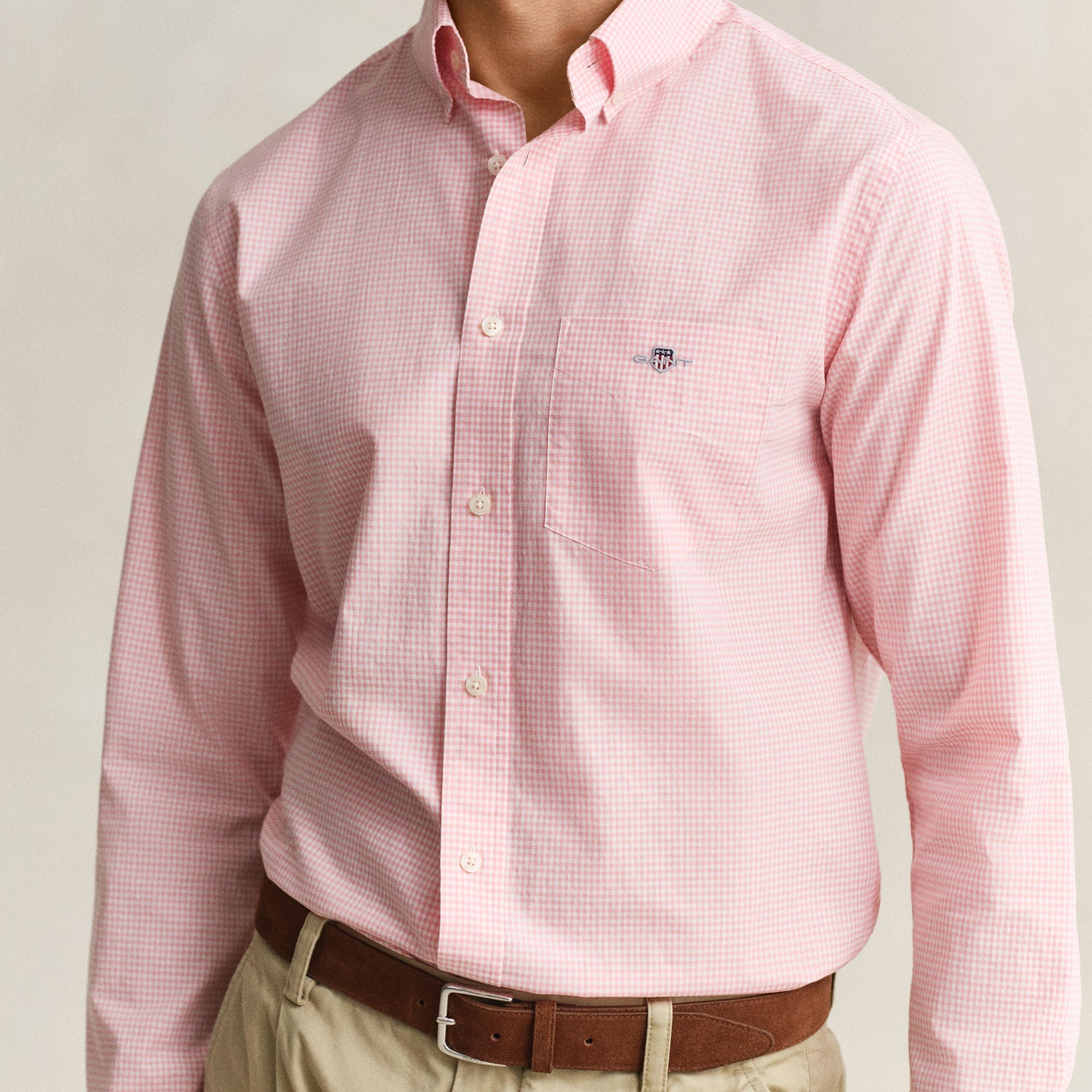 Gant Checked Regular Fit Long Sleeves Button-Down Collar Men's Shirt-men-clothing-shirts-image-8