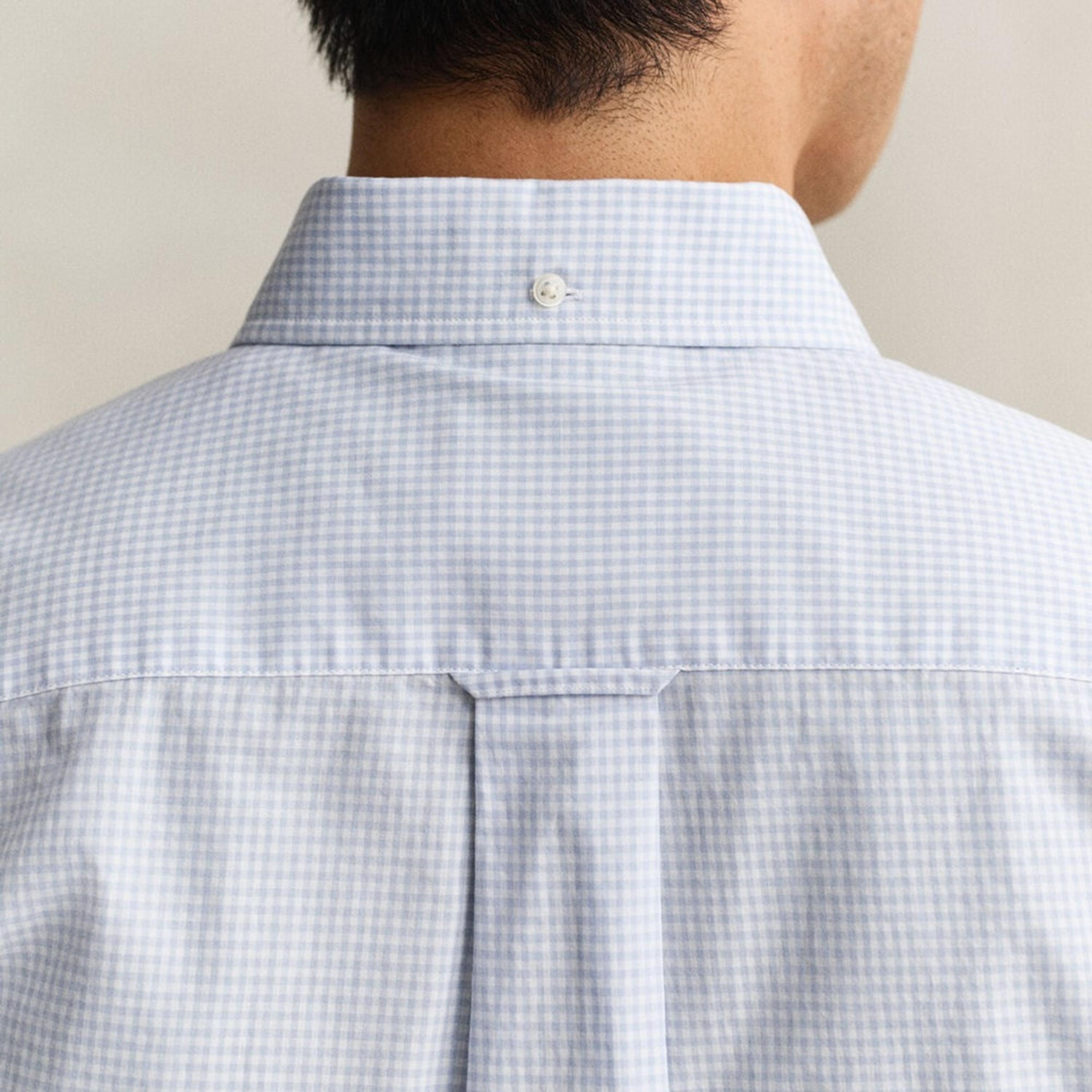 Gant Regular Fit Checked Button Down Collar Short Sleeves Men's Shirt-men-clothing-shirts-image-3