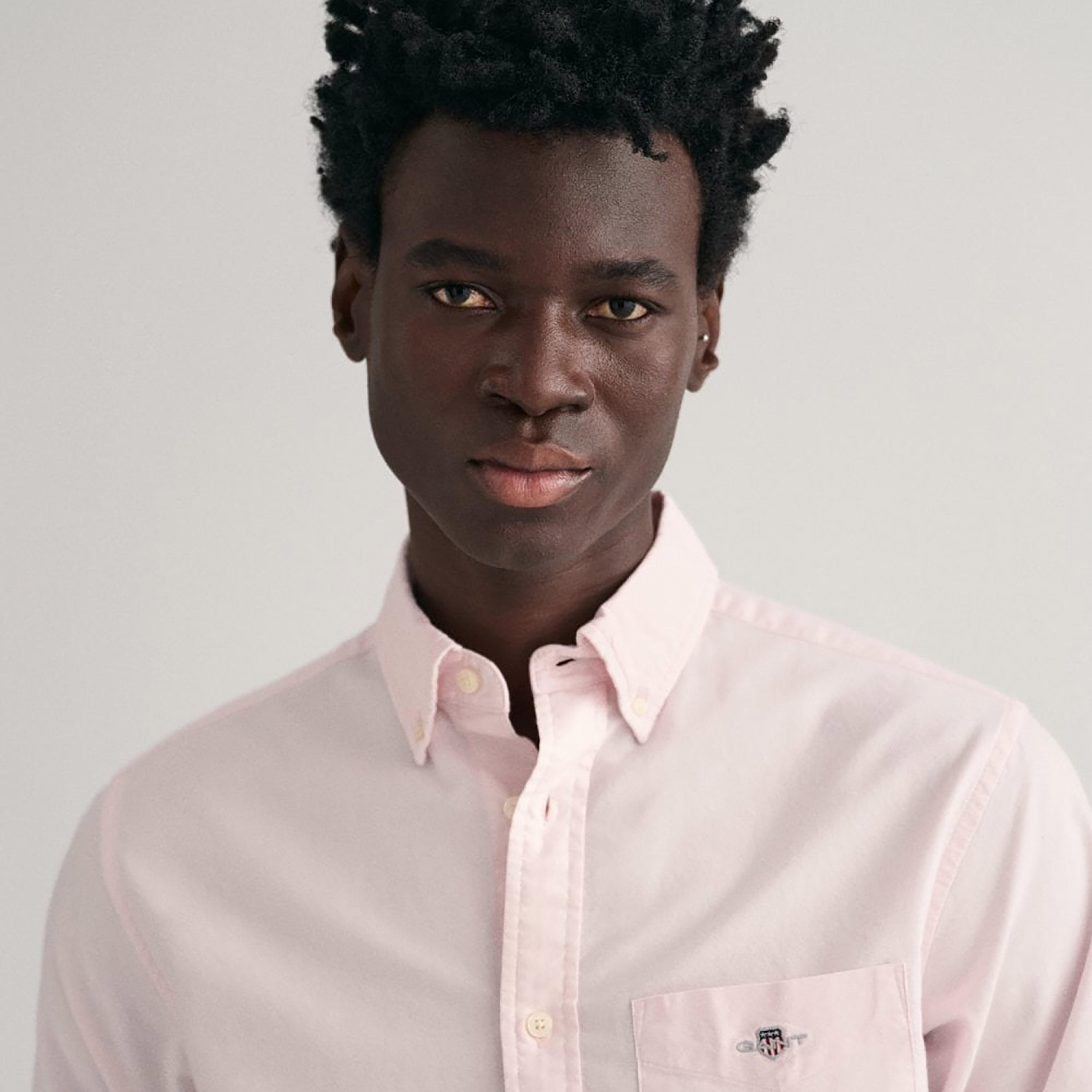Gant Plain Regular Fit Long Sleeves Button-Down Collar Men's Shirt-men-clothing-shirts-image-2