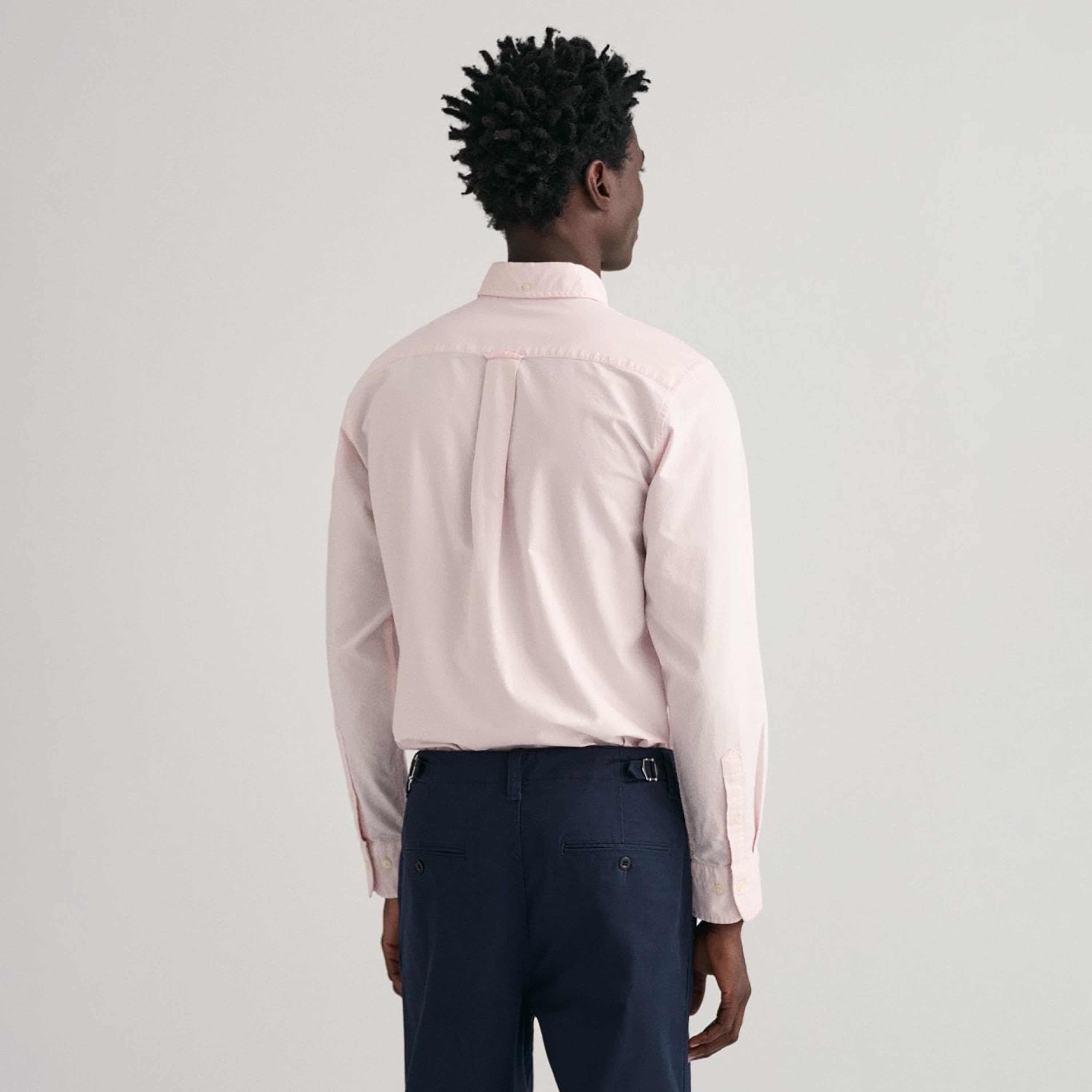 Gant Plain Regular Fit Long Sleeves Button-Down Collar Men's Shirt-men-clothing-shirts-image-3