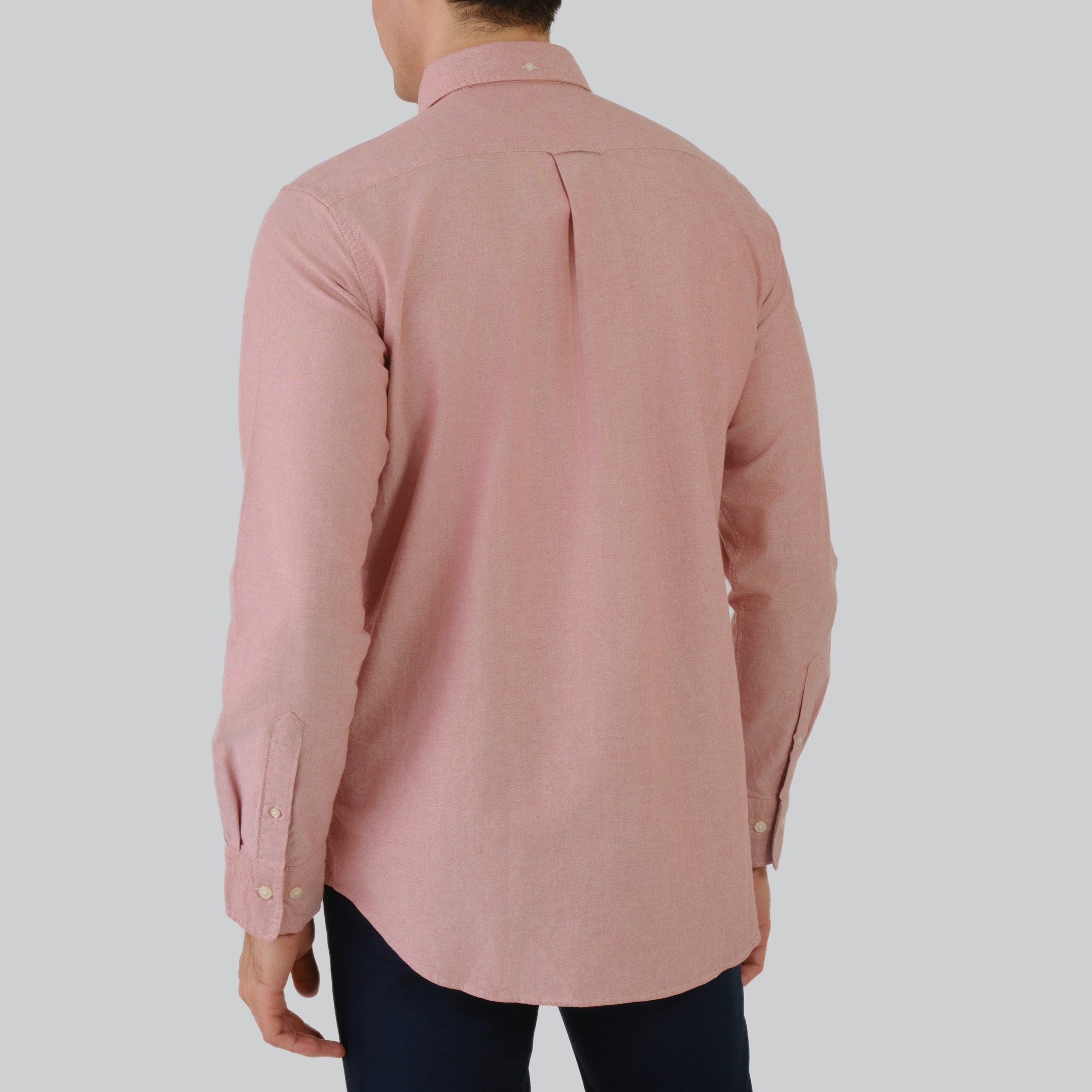 Gant Regular Fit Plain Button-Down Collar Long Sleeves Men's Shirt-men-clothing-shirts-image-5