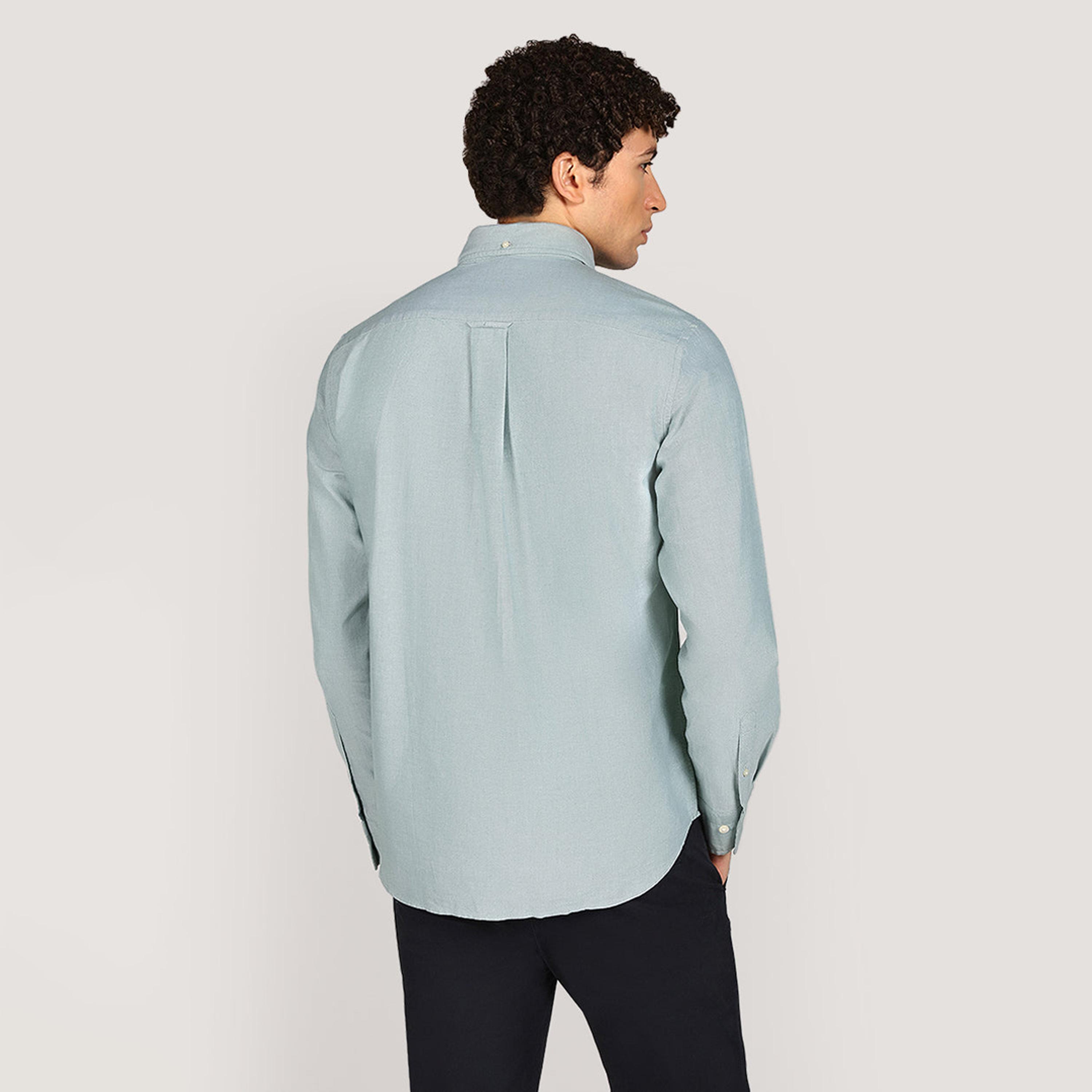 Gant Plain Regular Fit Long Sleeves Oxford Button-Down Collar Men's Shirt-men-clothing-shirts-image-4