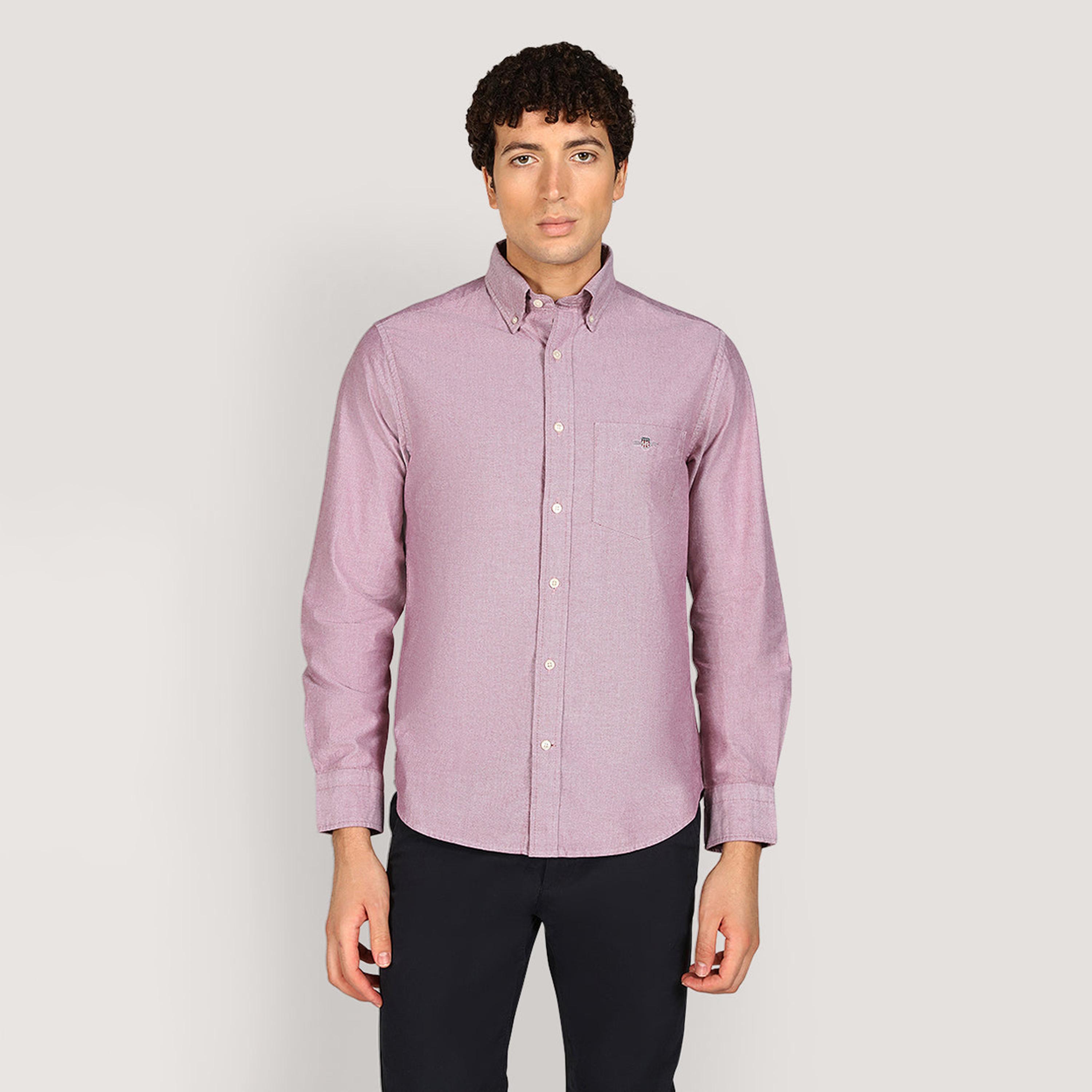 Gant Plain Regular Fit Long Sleeves Oxford Button-Down Collar Men's Shirt-men-clothing-shirts-image-1