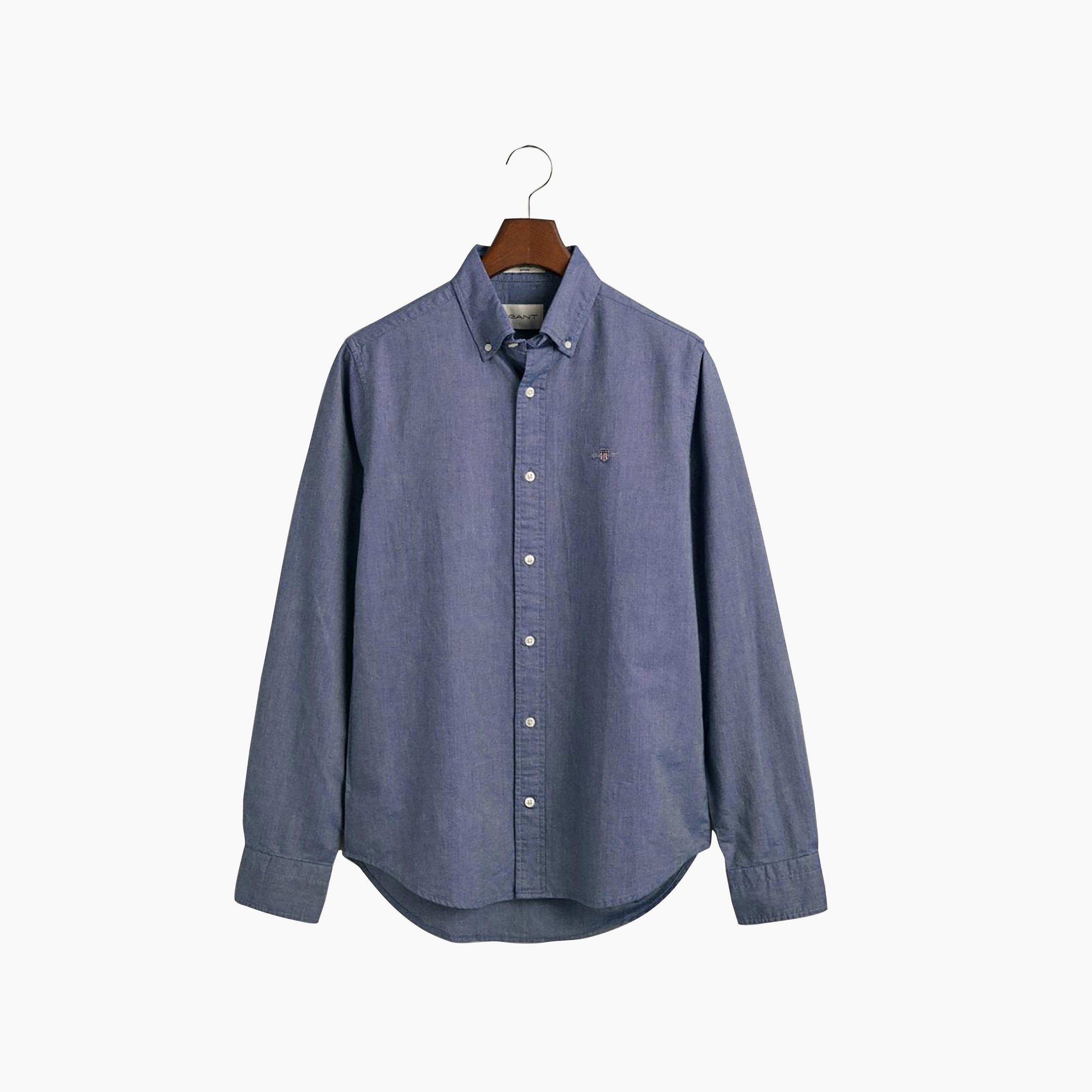 Gant Logo Detail Button Down Collar Long Sleeves Shirt-men-clothing-shirts-image-5