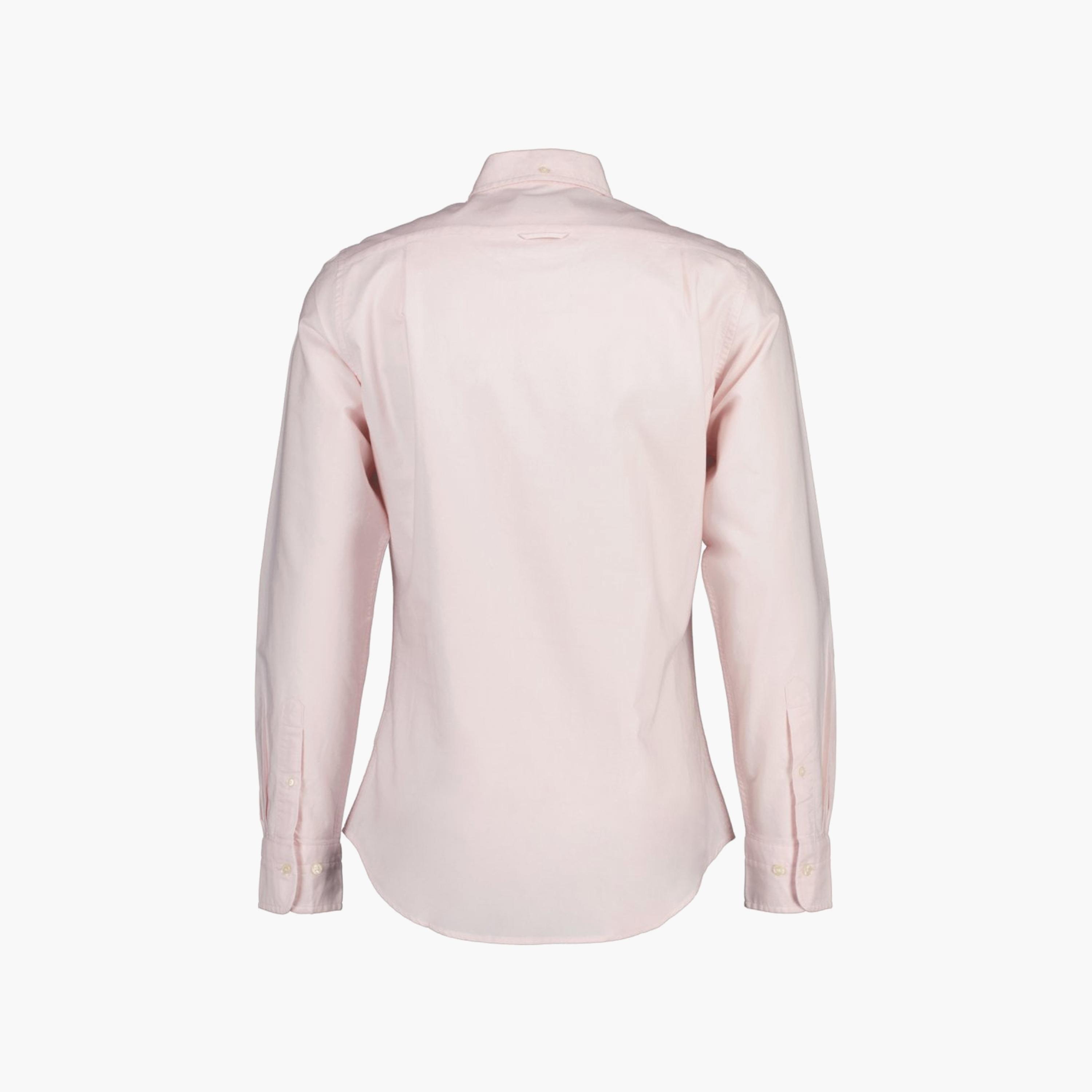 قميص من جانت بأكمام طويلة وياقة بأزرار سفلية وتفاصيل شعار-men-clothing-shirts-image-5