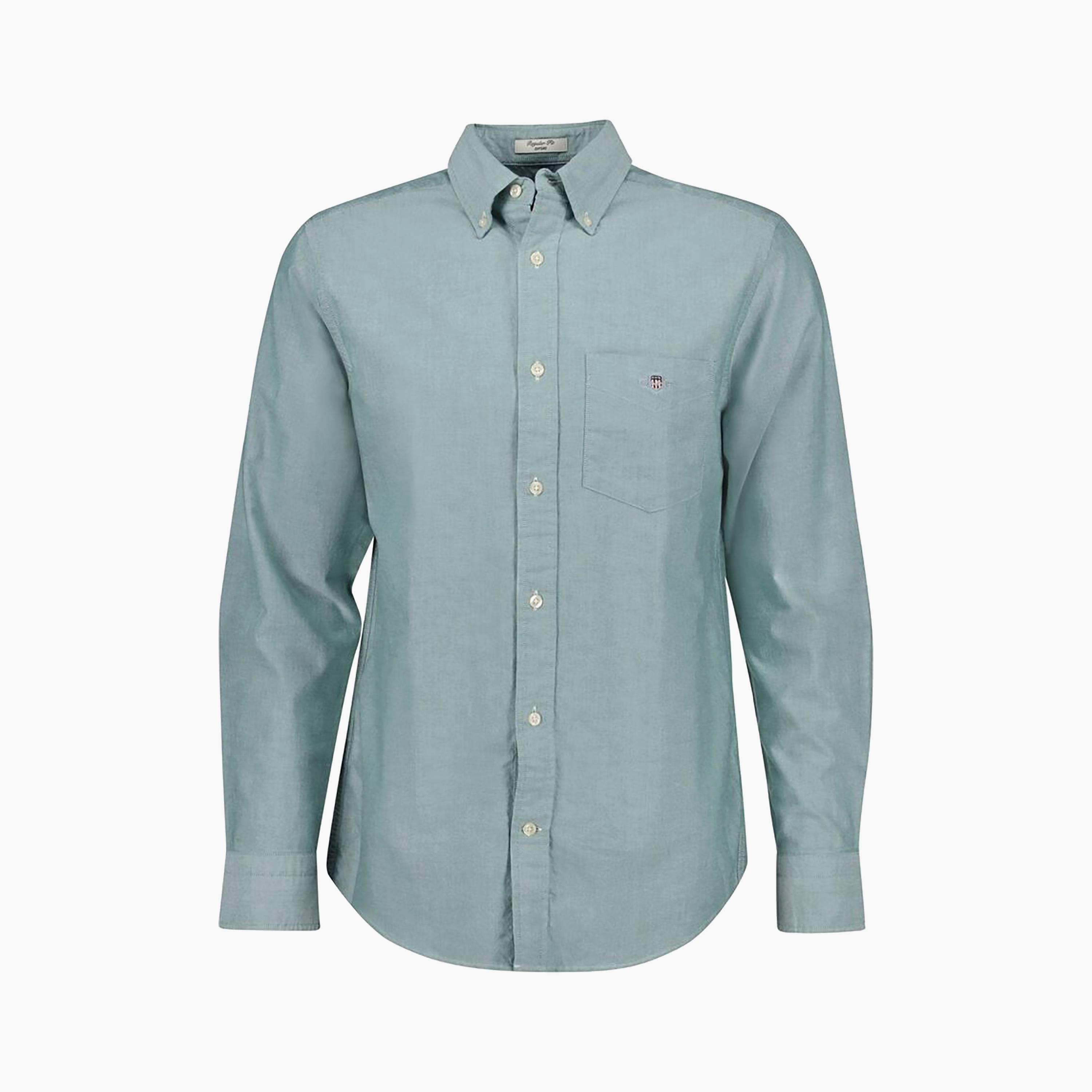 Gant Slim Fit Plain Button-Down Collar Long Sleeves Men's Shirt-men-clothing-shirts-image-1