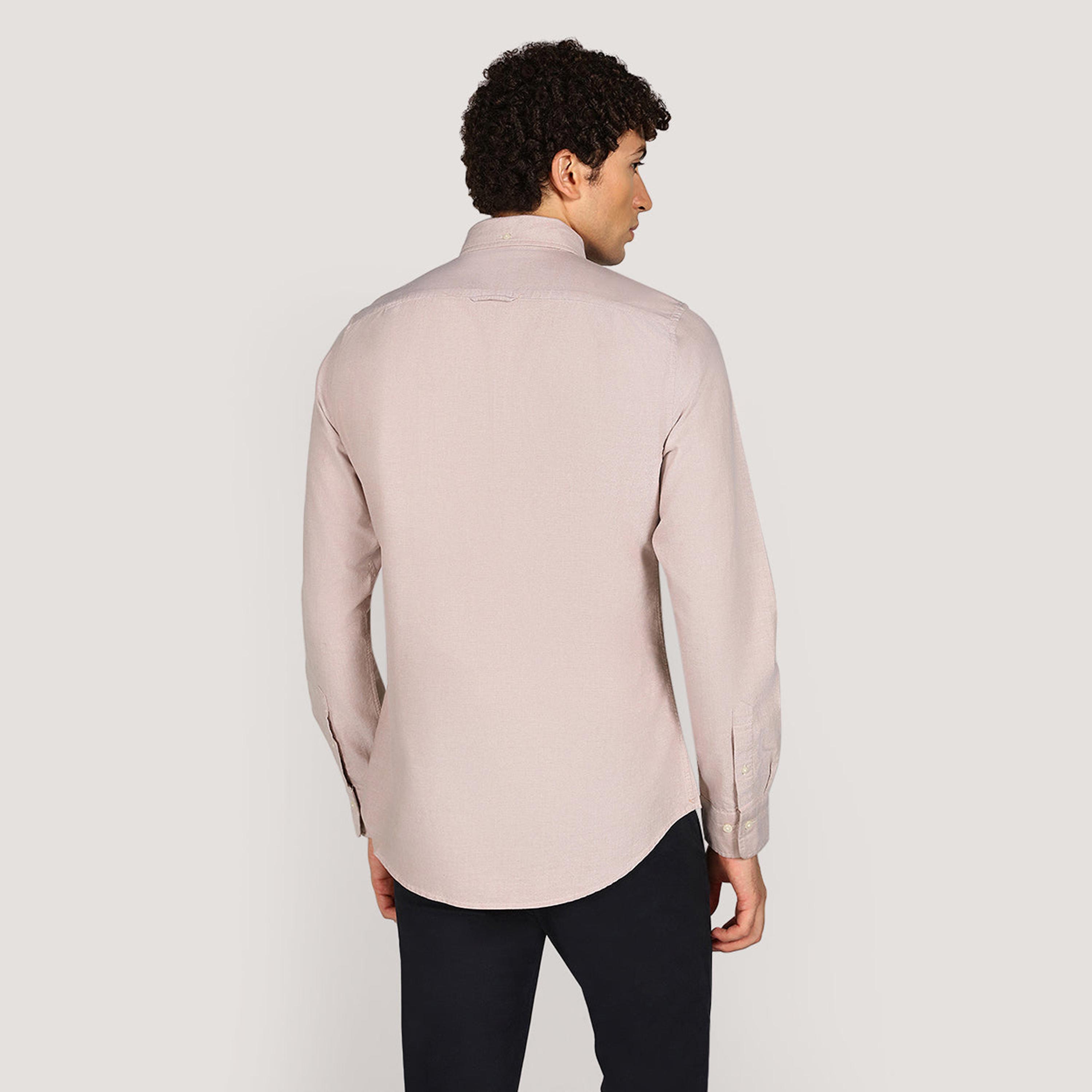 Gant Plain Slim Fit Long Sleeves Classic Oxford Button-Down Collar Men's Shirt-men-clothing-shirts-image-8