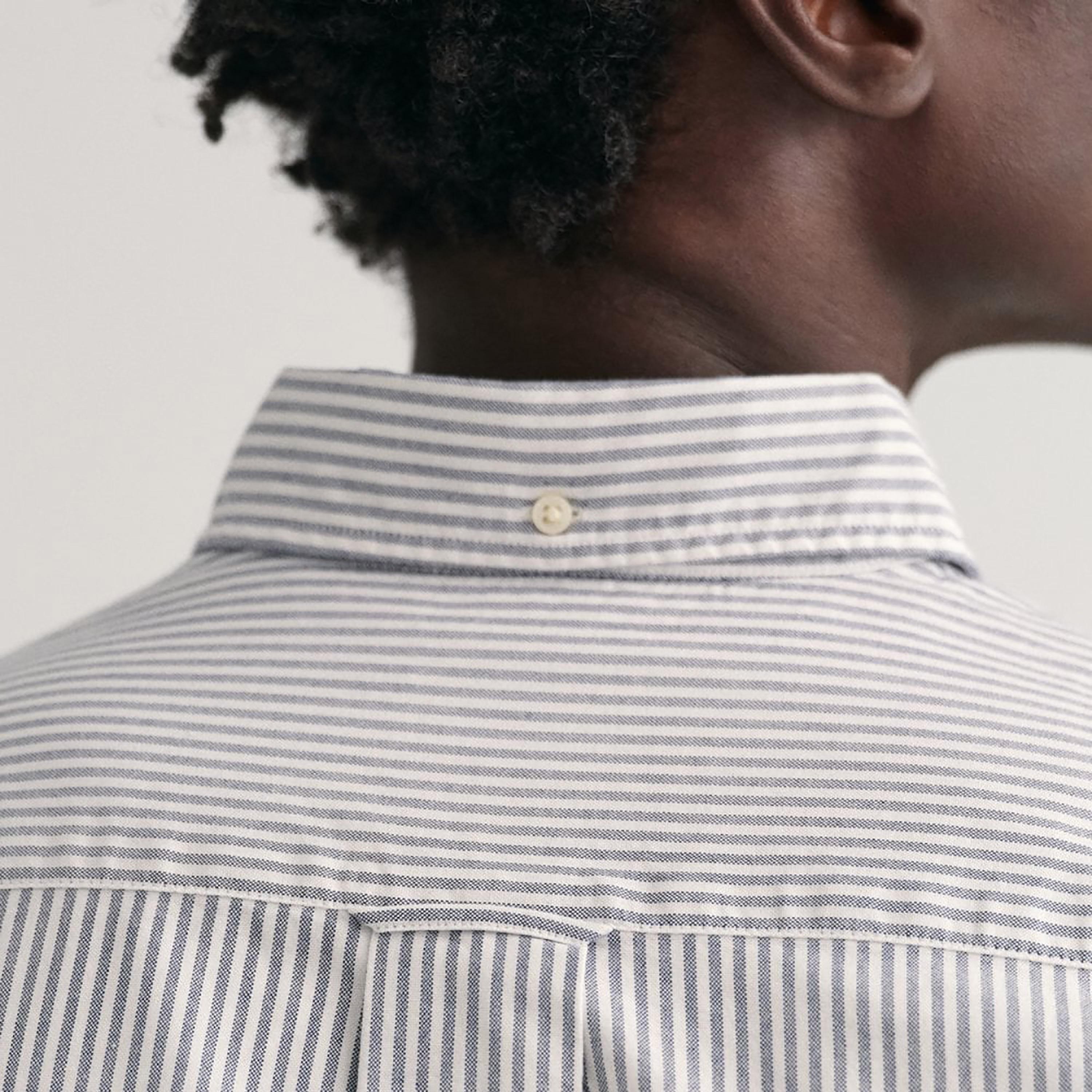Gant Striped Regular Fit Long Sleeves Oxford Button-Down Collar Men's Shirt-men-clothing-shirts-image-2