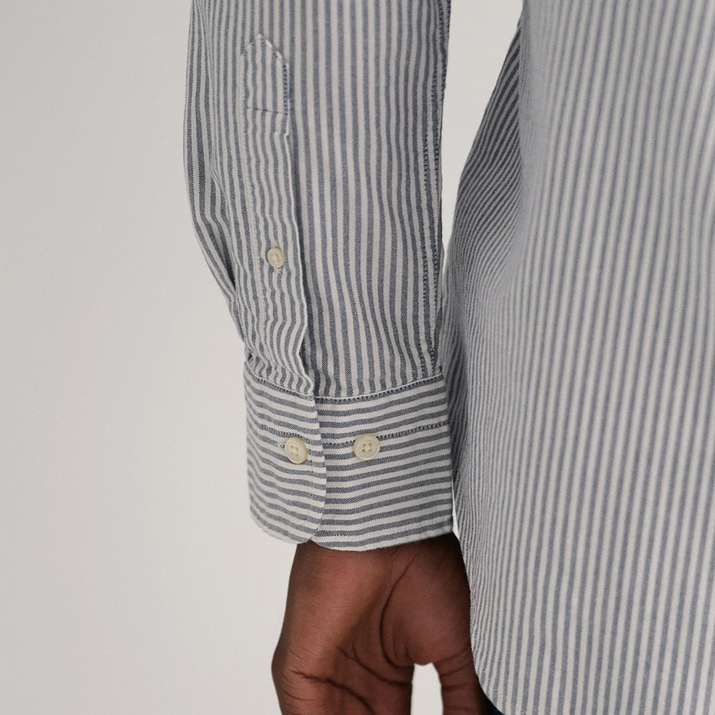 Gant Striped Regular Fit Long Sleeves Oxford Button-Down Collar Men's Shirt-men-clothing-shirts-image-3