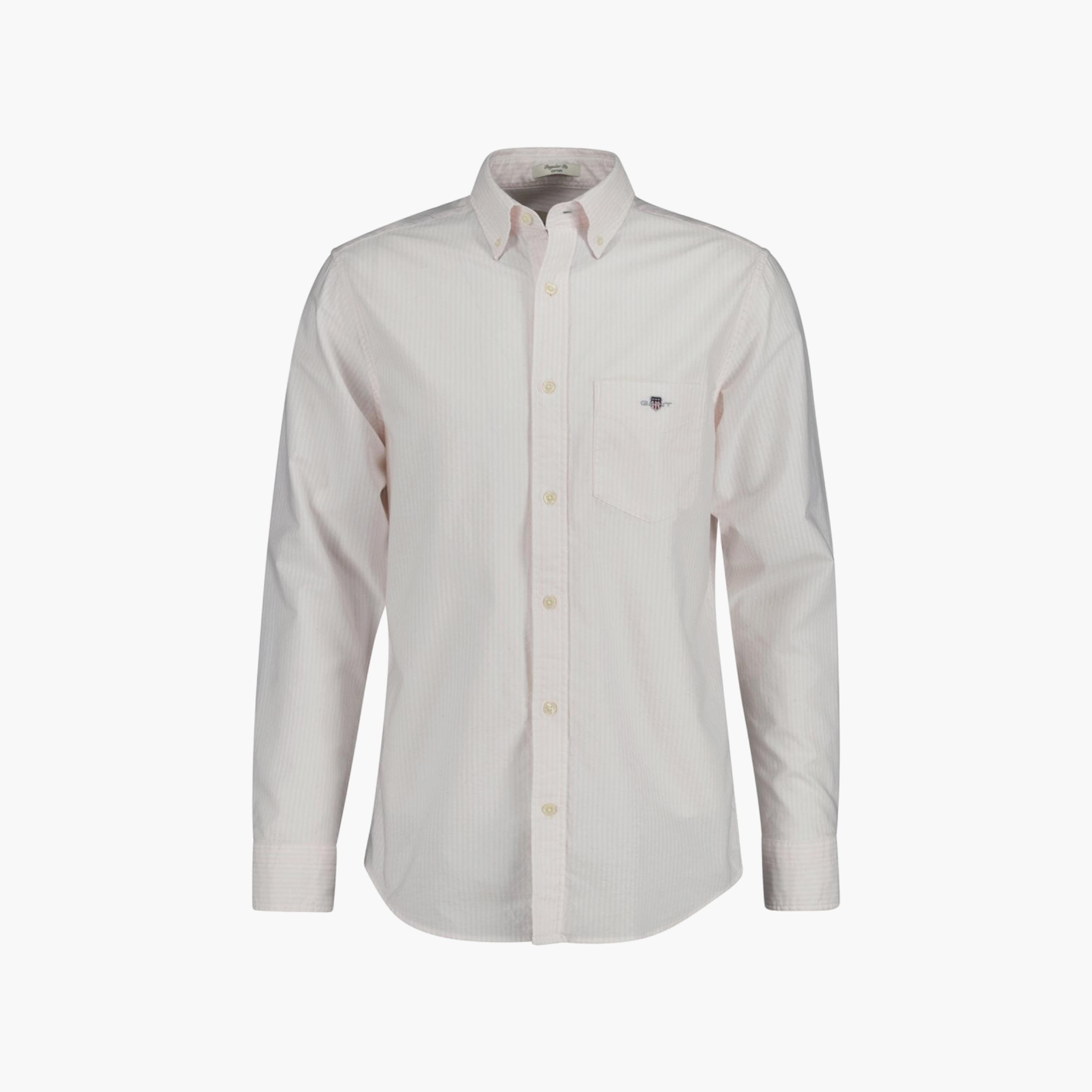 قميص من جانت بانكر مخطط بأكمام طويلة وياقة بأزرار سفلية وجيب رقعة-men-clothing-shirts-image-4