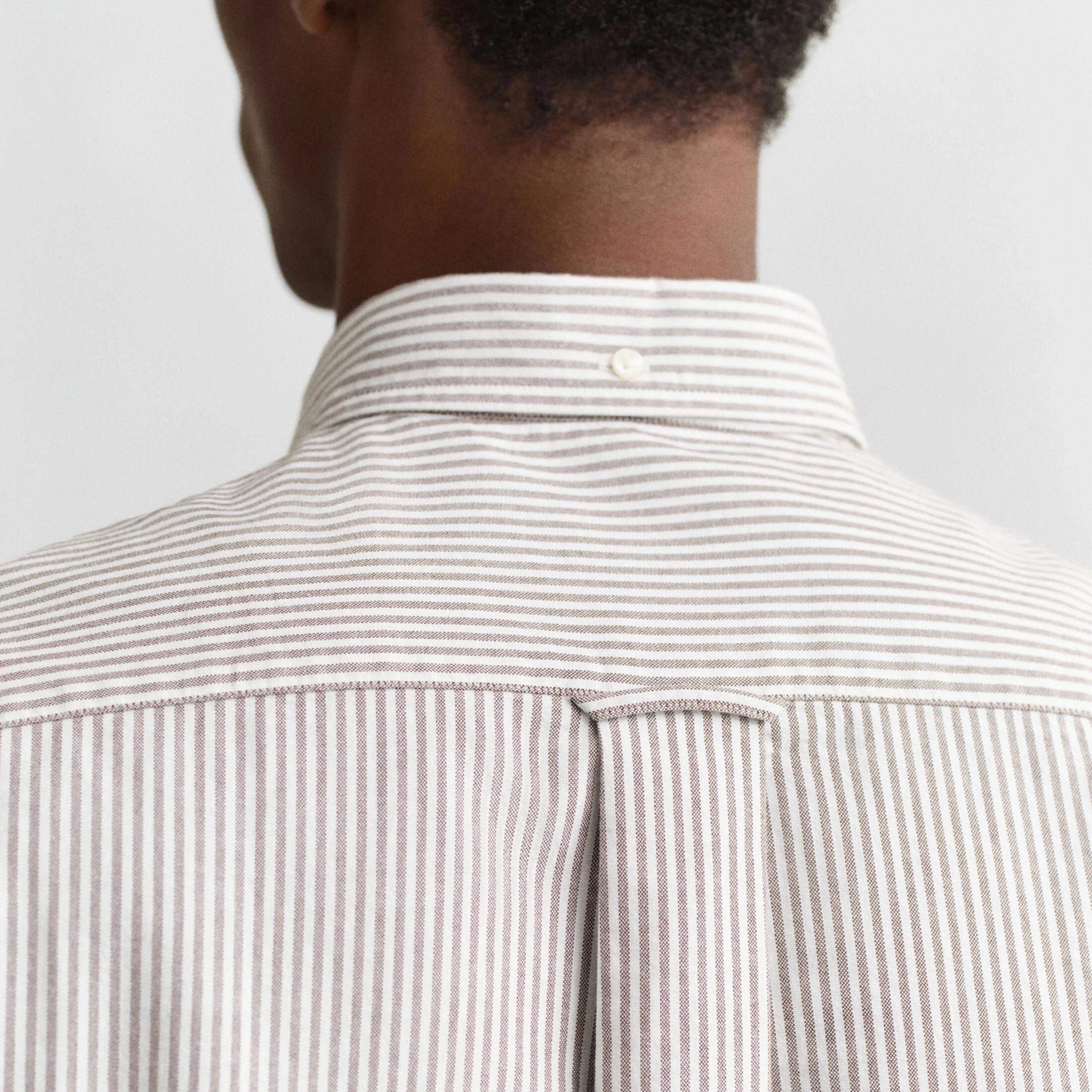 Gant Striped Regular Fit Long Sleeves Oxford Button-Down Collar Men's Shirt-men-clothing-shirts-image-11