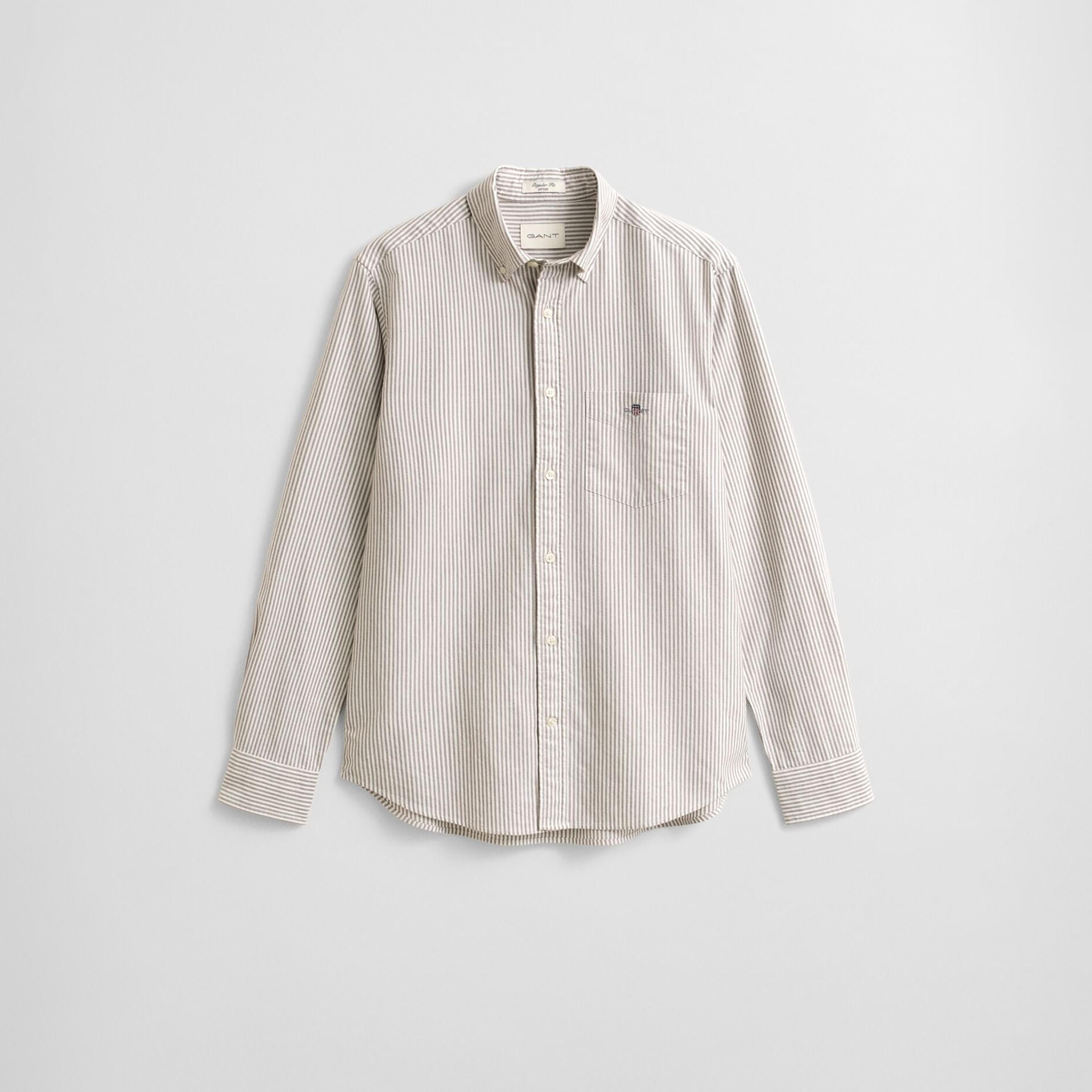 Gant Striped Regular Fit Long Sleeves Oxford Button-Down Collar Men's Shirt-men-clothing-shirts-image-13