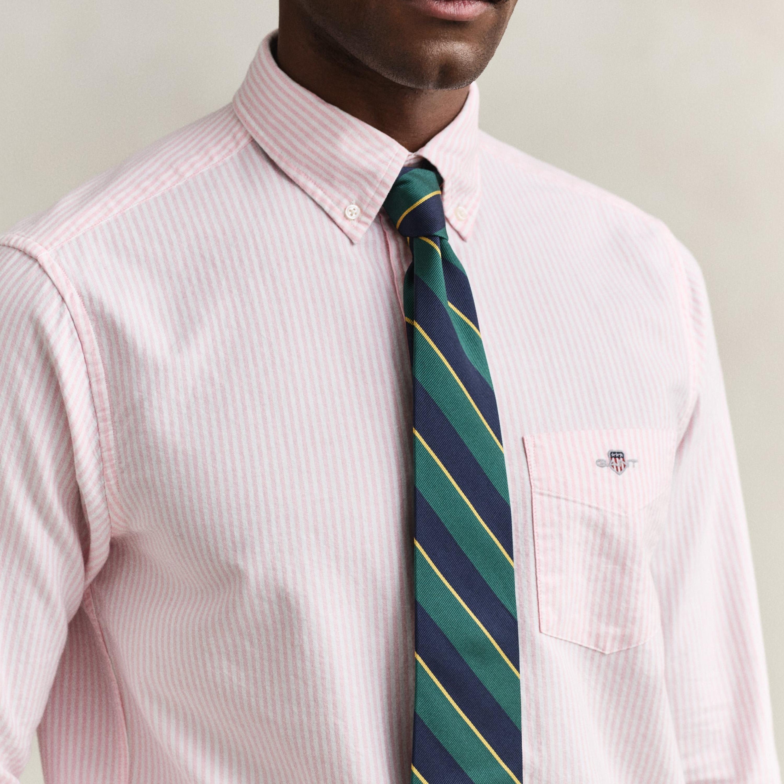 Gant Striped Regular Fit Long Sleeves Oxford Button-Down Collar Men's Shirt-men-clothing-shirts-image-15