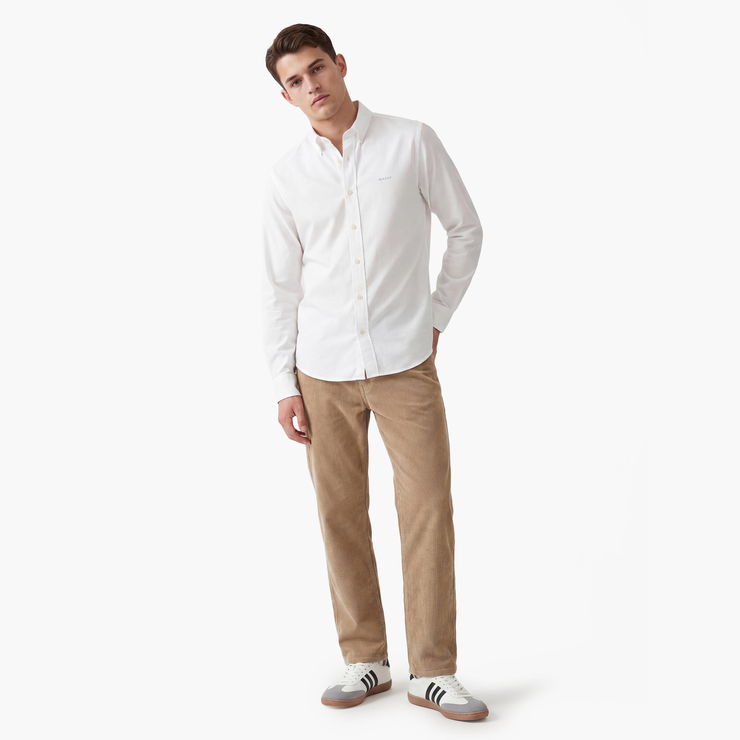 Gant Plain Button Down Collar Long Sleeves Shirt-men-clothing-shirts-image-2