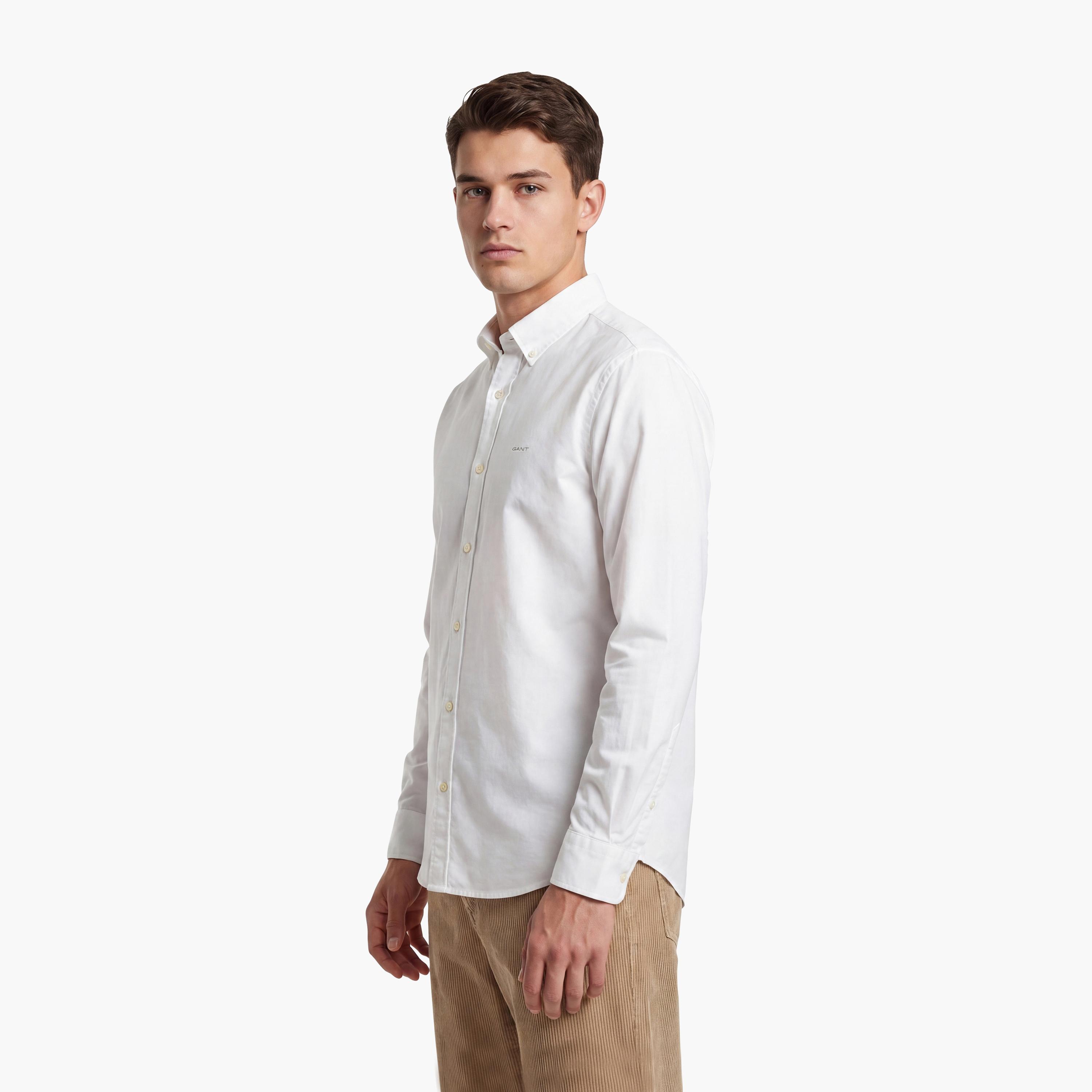 Gant Plain Button Down Collar Long Sleeves Shirt-men-clothing-shirts-image-3