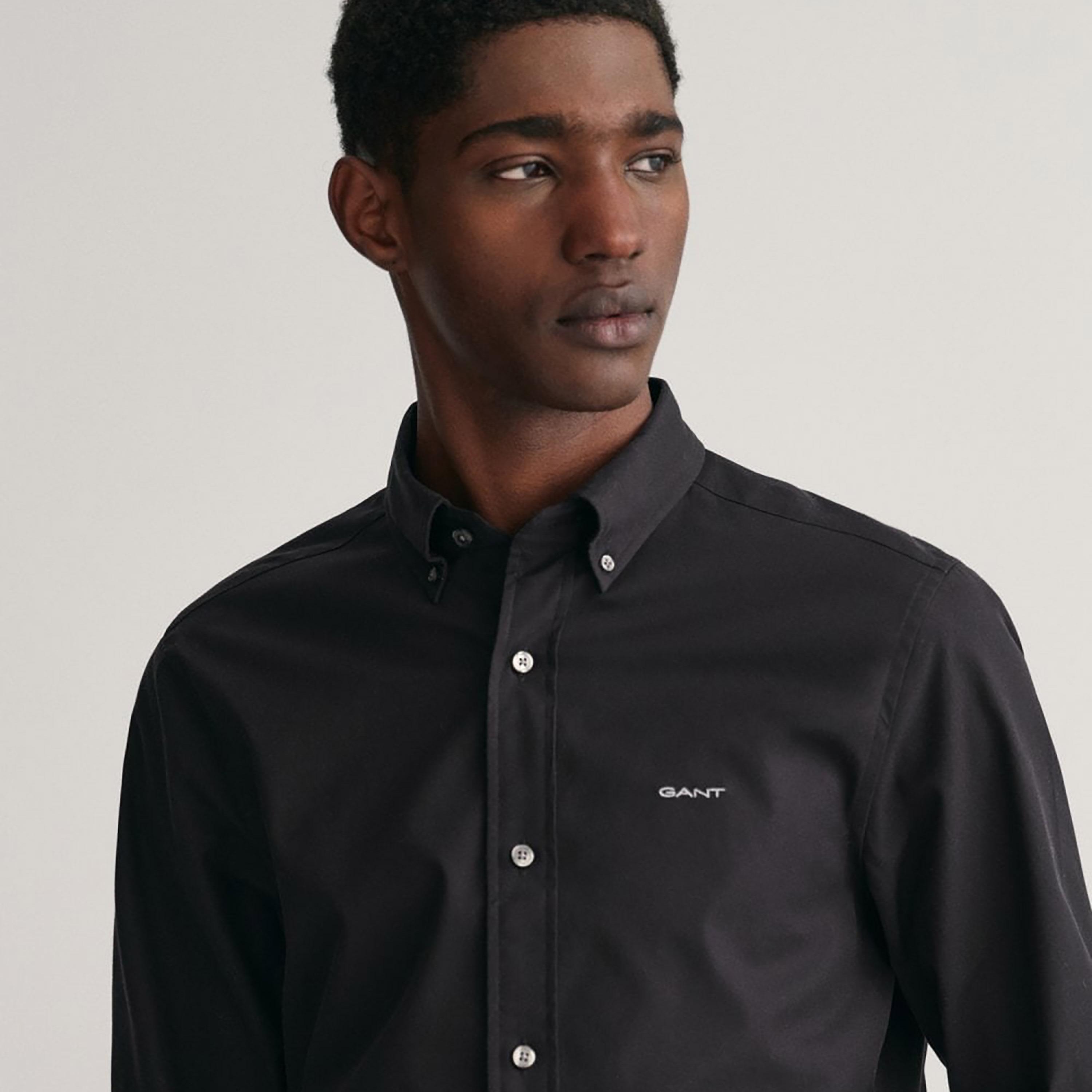 قميص من جانت عادي بأزرار سفلية وأكمام طويلة-men-clothing-shirts-image-2