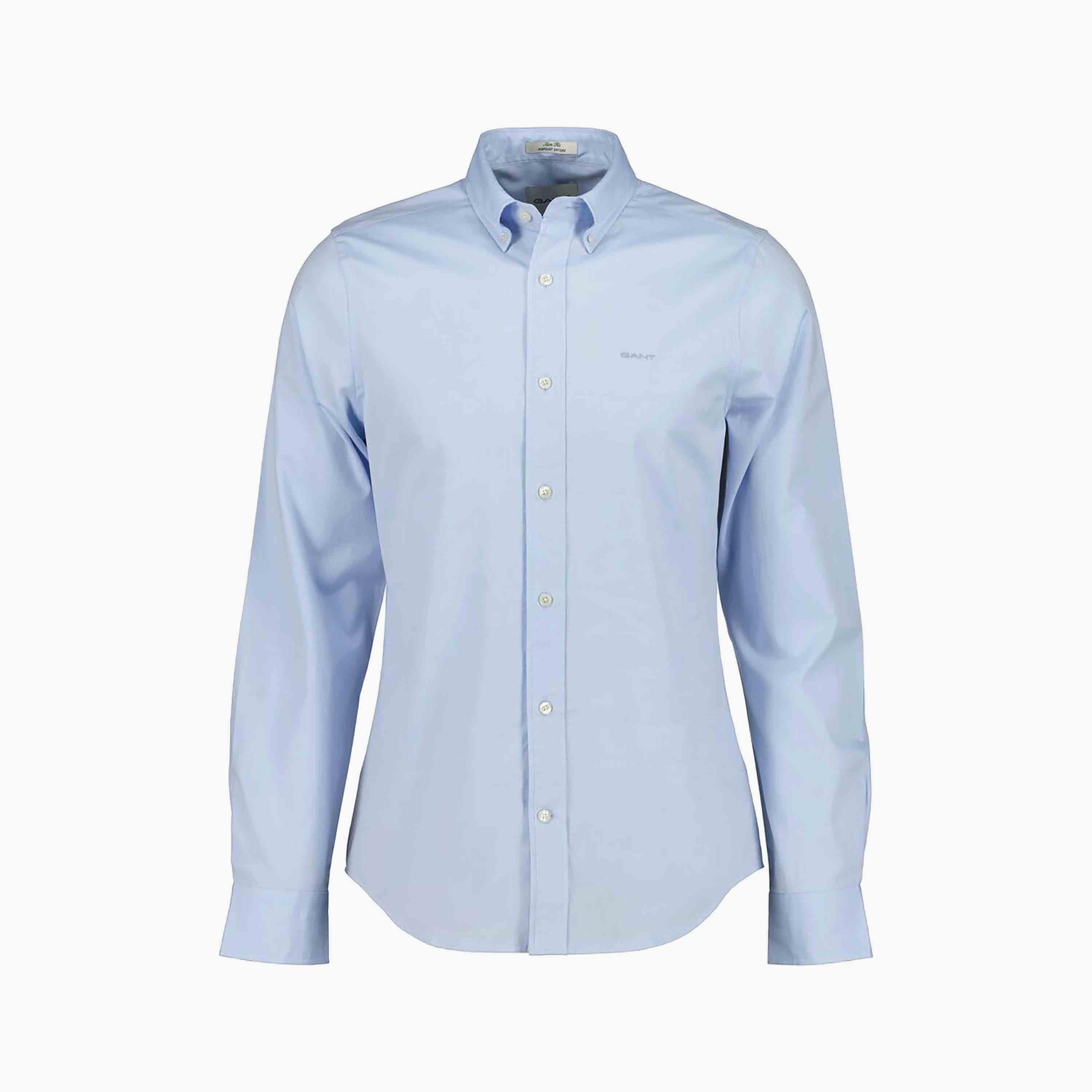 قميص رجالي من Gant بقصة ضيقة وأكمام طويلة وياقة بأزرار سفلية-men-clothing-shirts-image-10