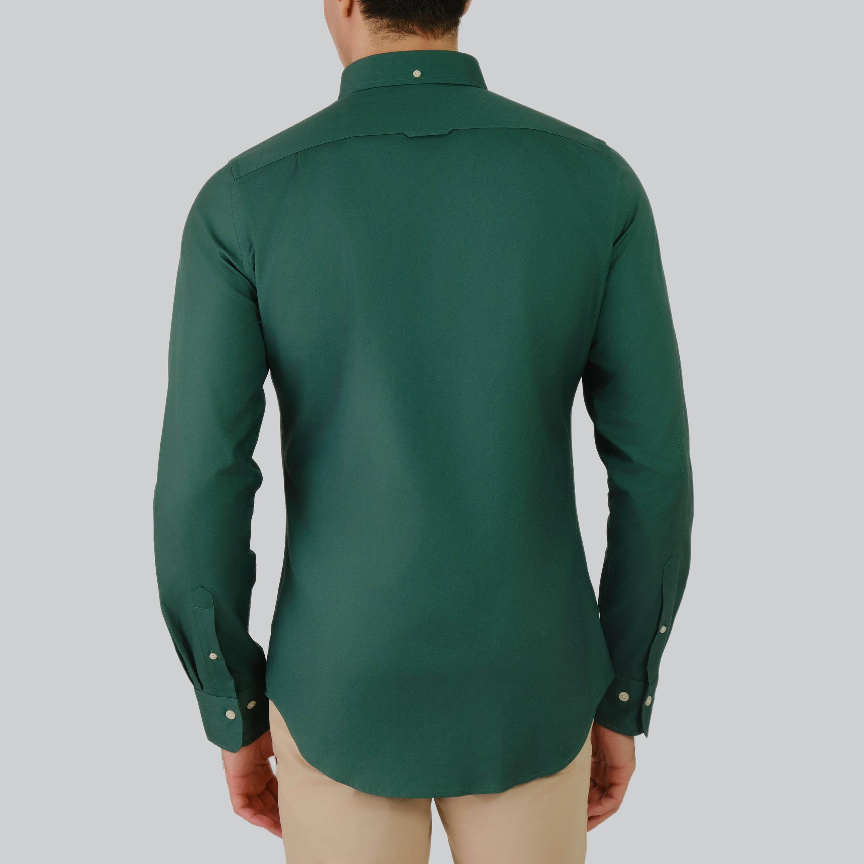 قميص رجالي من Gant بقصة ضيقة وأكمام طويلة وياقة بأزرار سفلية-men-clothing-shirts-image-20