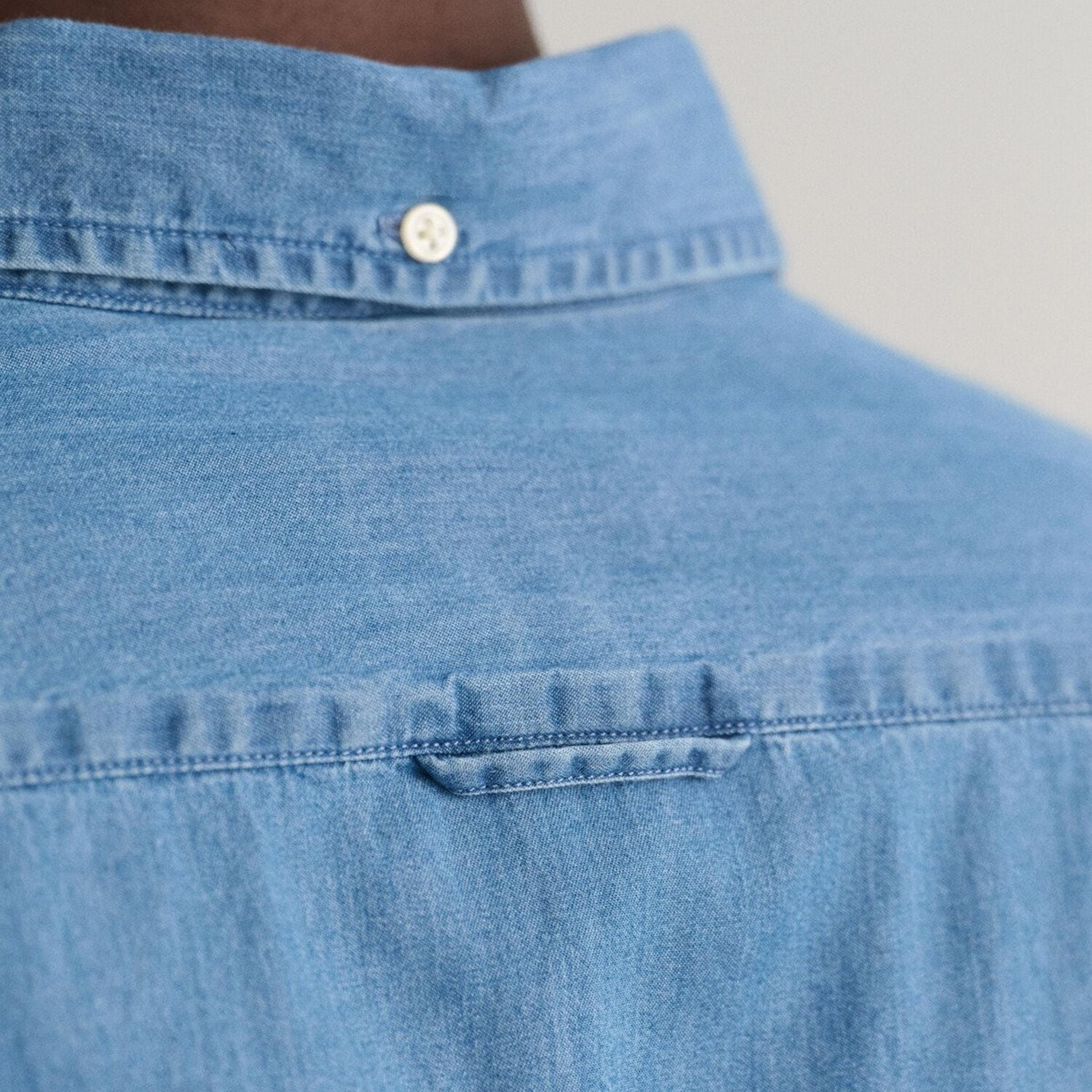Gant Slim Fit Plain Button Down Collar Long Sleeves Men's Shirt-men-clothing-shirts-image-5