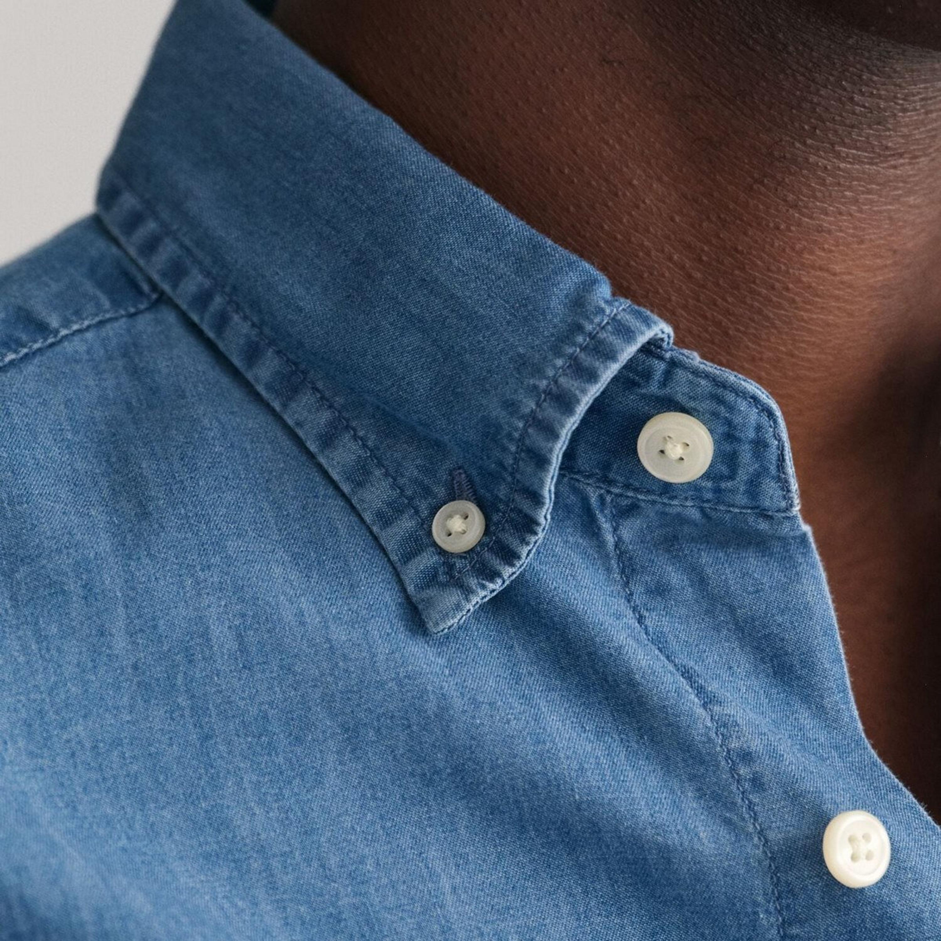 Gant Slim Fit Plain Button Down Collar Long Sleeves Men's Shirt-men-clothing-shirts-image-6