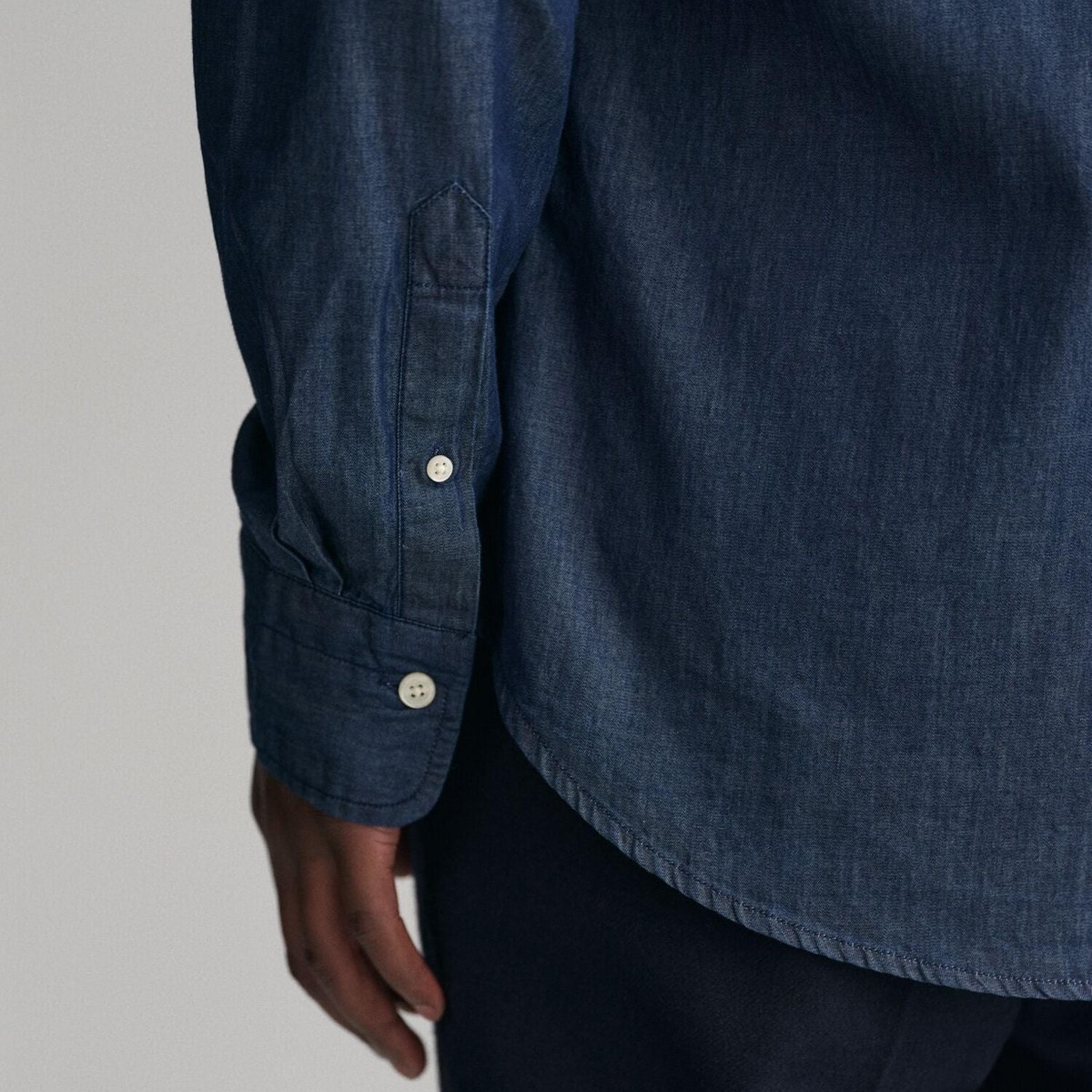 Gant Slim Fit Plain Button Down Collar Long Sleeves Men's Shirt-men-clothing-shirts-image-5