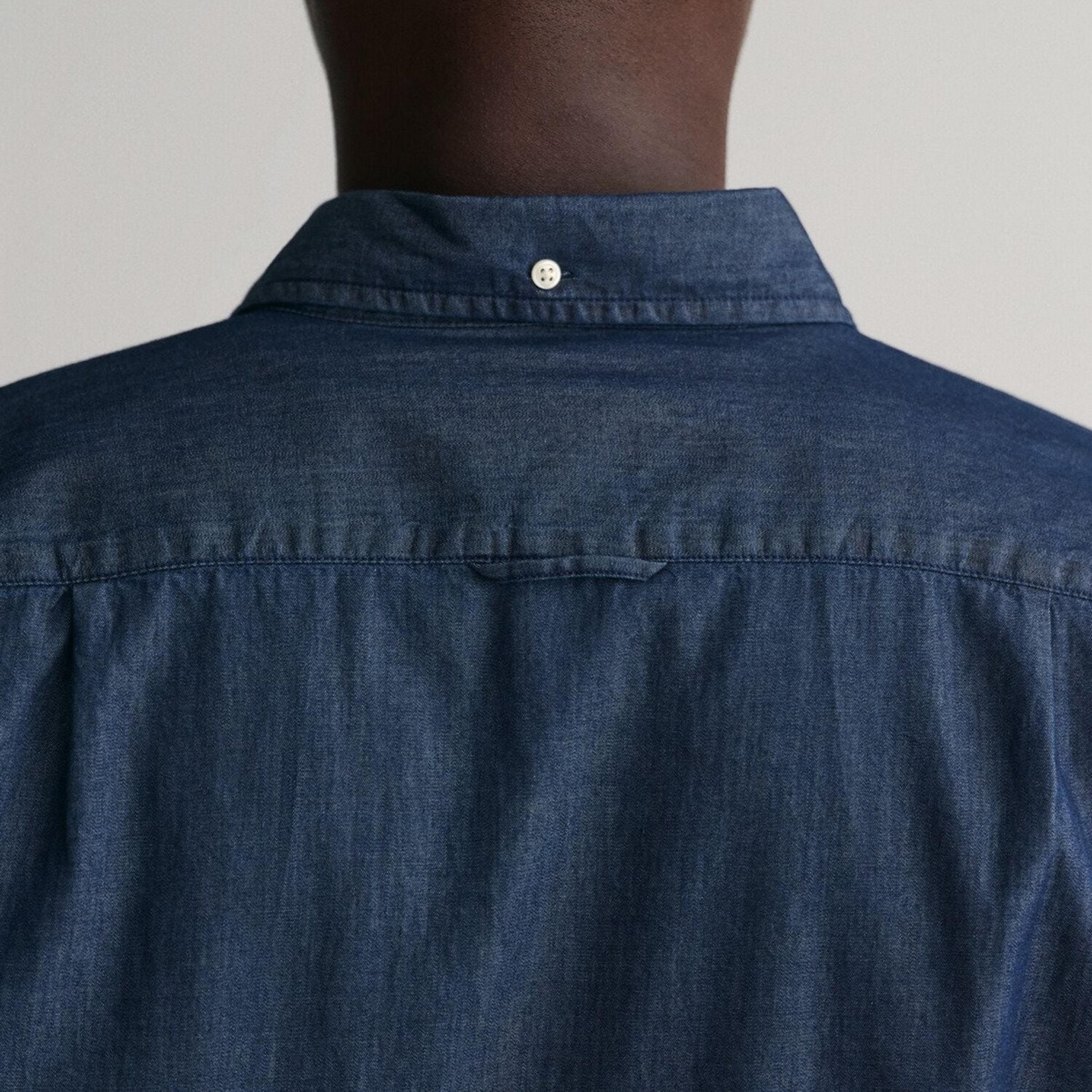 Gant Slim Fit Plain Button Down Collar Long Sleeves Men's Shirt-men-clothing-shirts-image-6