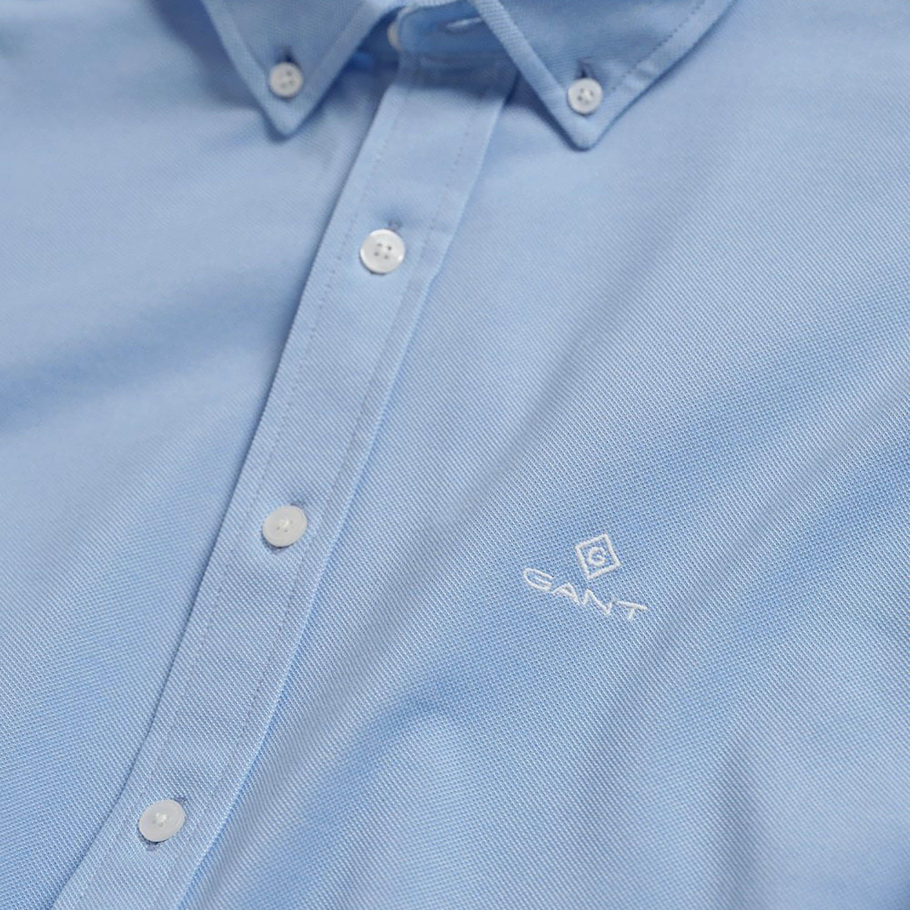 Gant Regular Fit Plain Button-Down Collar Long Sleeves Men's Shirt-men-clothing-shirts-image-2