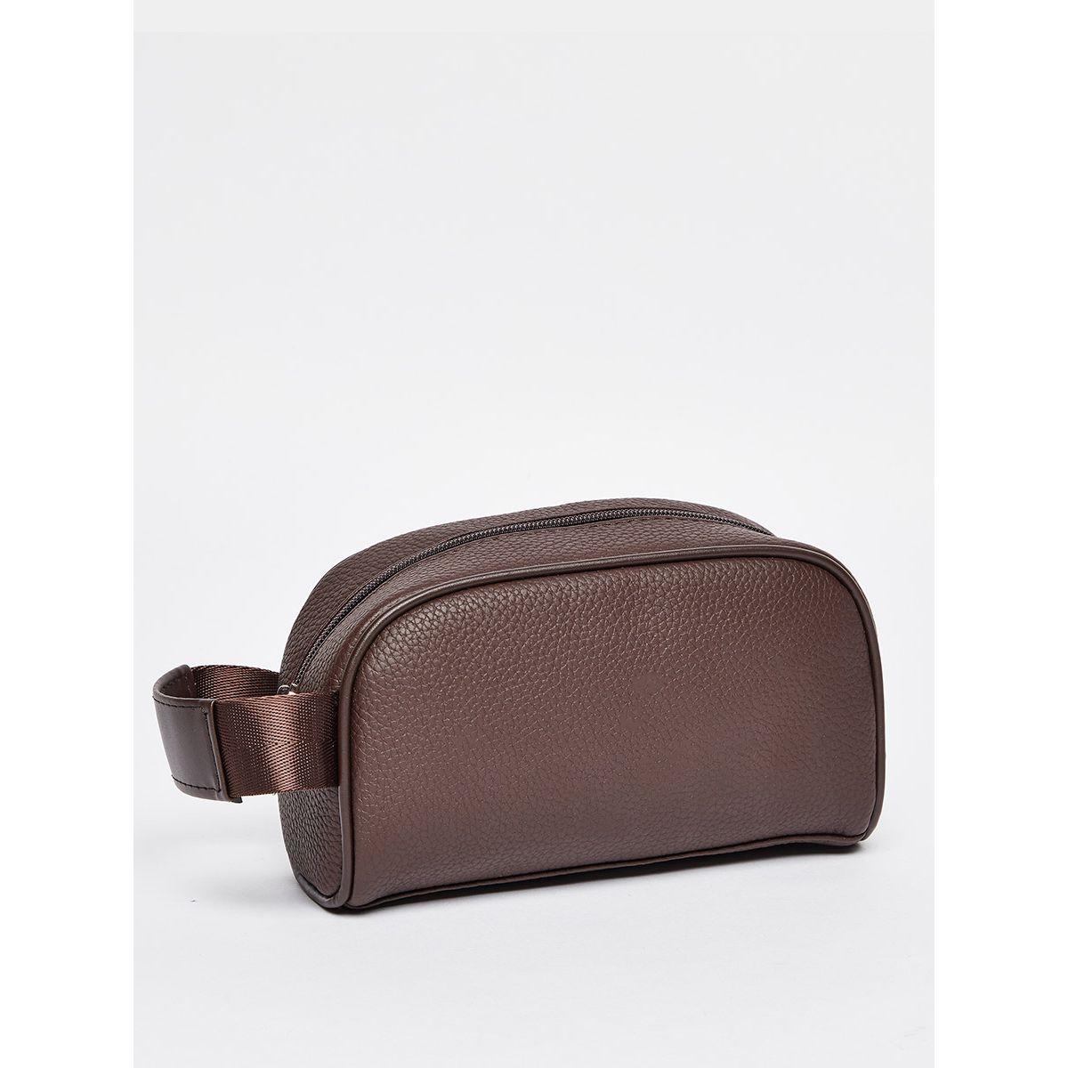 Styli Textured Pouch with Zip Closure-men-bags-image-1