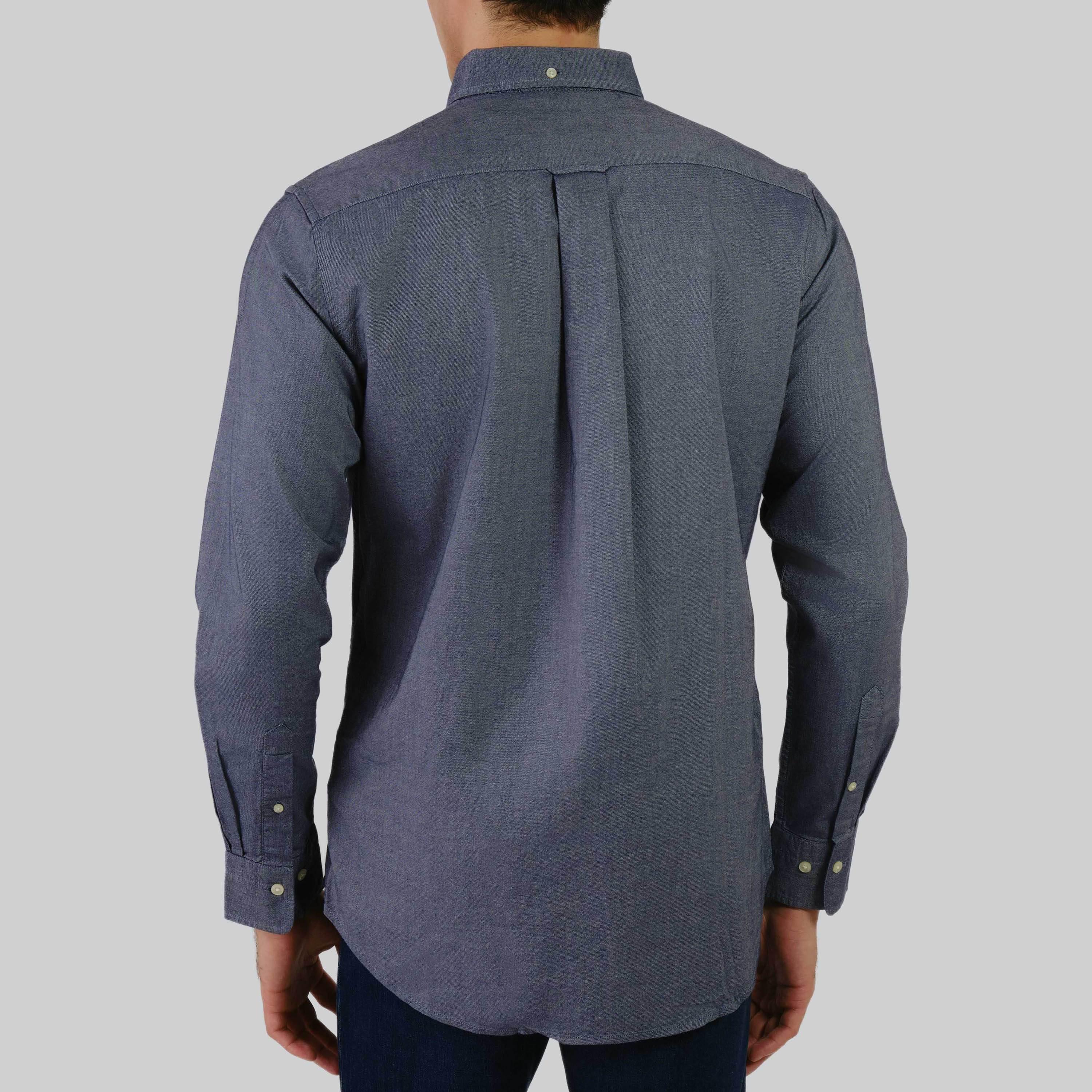 قميص الرجال بأكمام طويلة من نوع Gant العادي العادي بياقة طويلة وأكمام طويلة-men-clothing-shirts-image-3