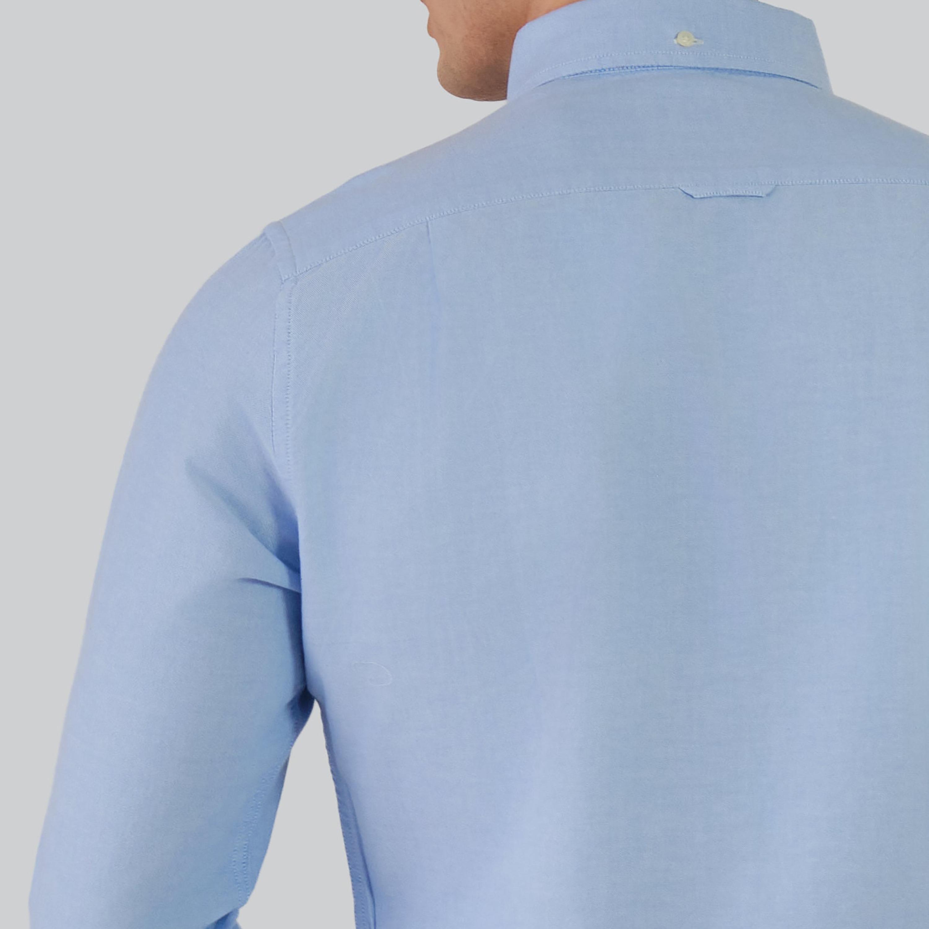 Gant Slim Fit Plain Button-Down Collar Long Sleeves Men's Shirt-men-clothing-shirts-image-6