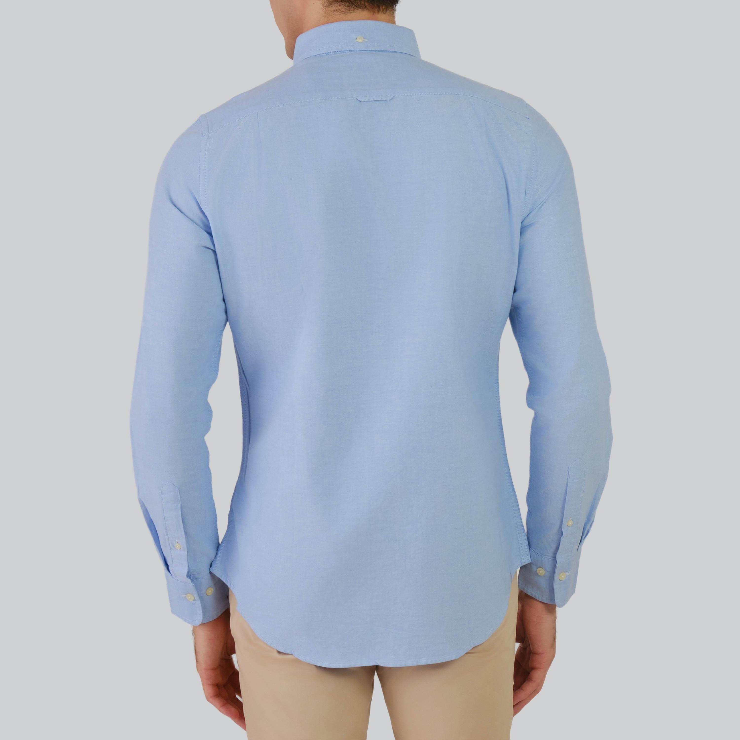 Gant Slim Fit Plain Button-Down Collar Long Sleeves Men's Shirt-men-clothing-shirts-image-7