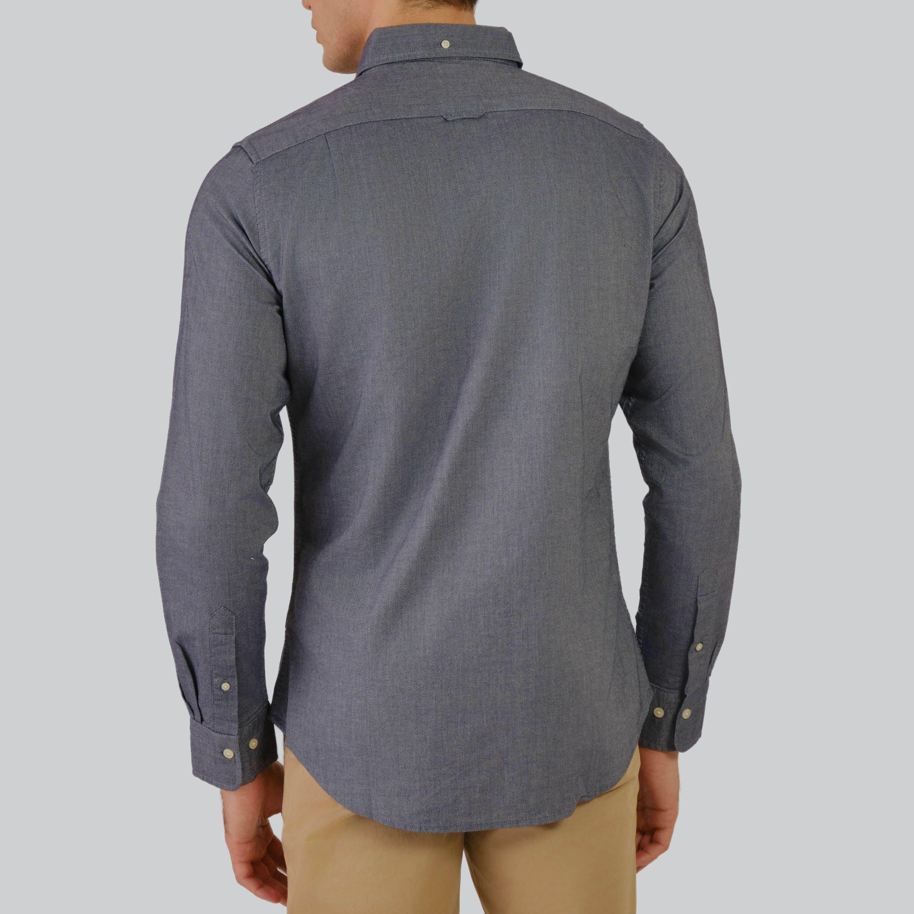 Gant Slim Fit Plain Button-Down Collar Long Sleeves Men's Shirt-men-clothing-shirts-image-3