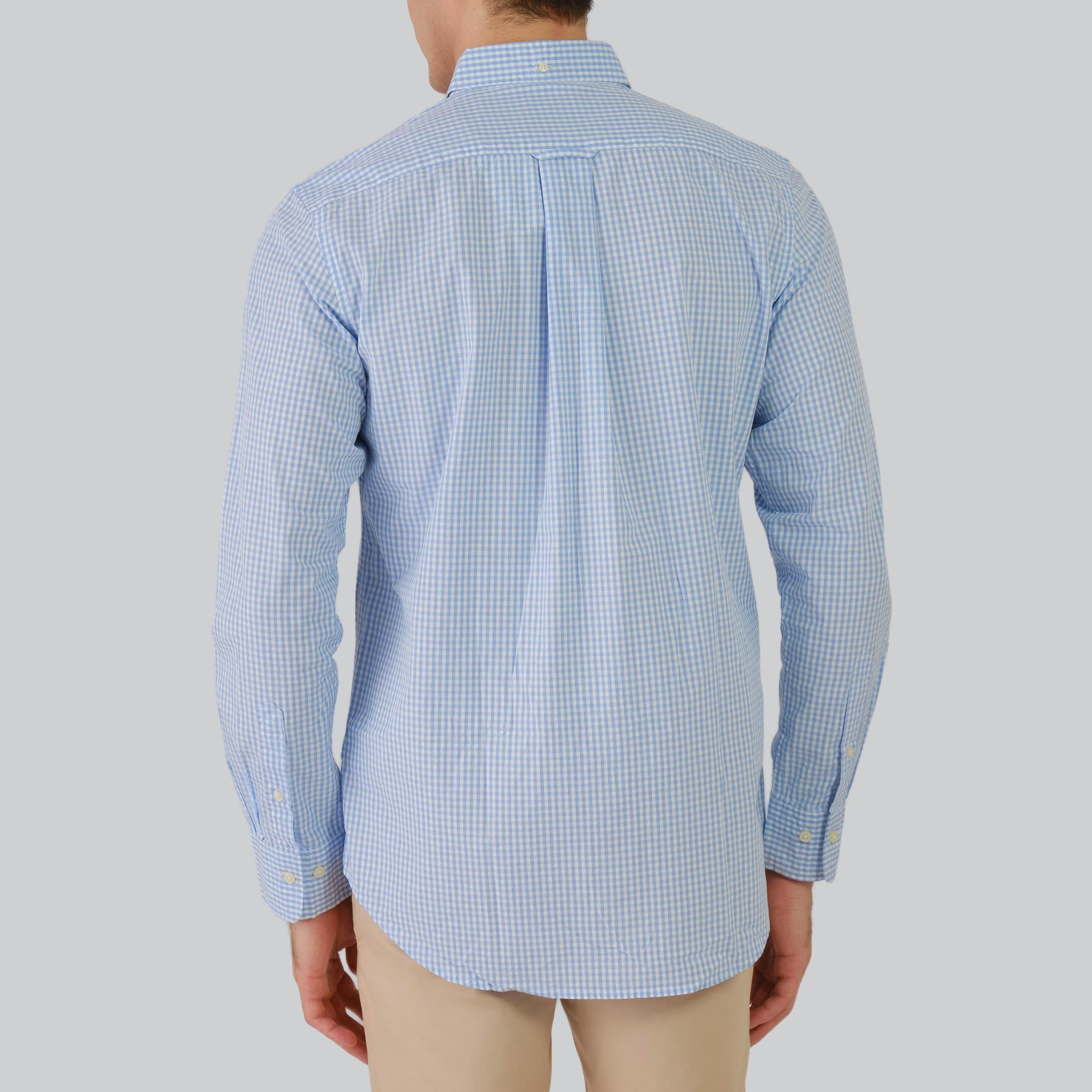 Gant Regular Fit Checked Button-Down Collar Long Sleeves Men's Shirt-men-clothing-shirts-image-7