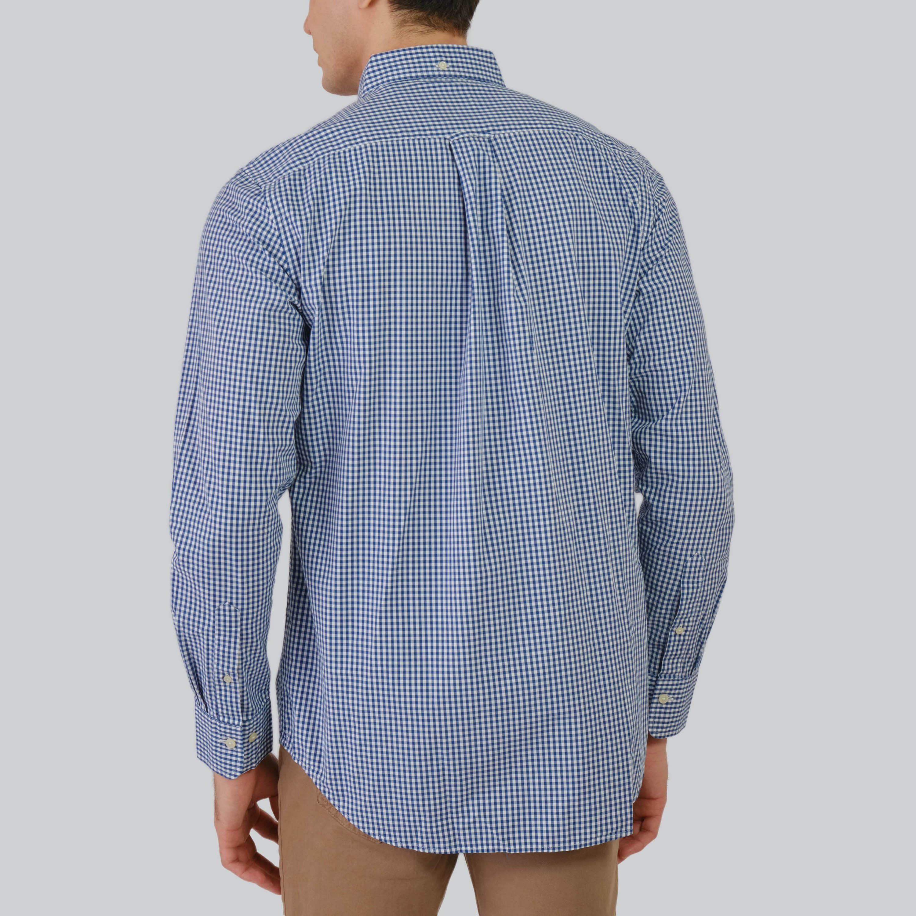 Gant Regular Fit Checked Button-Down Collar Long Sleeves Men's Shirt-men-clothing-shirts-image-3