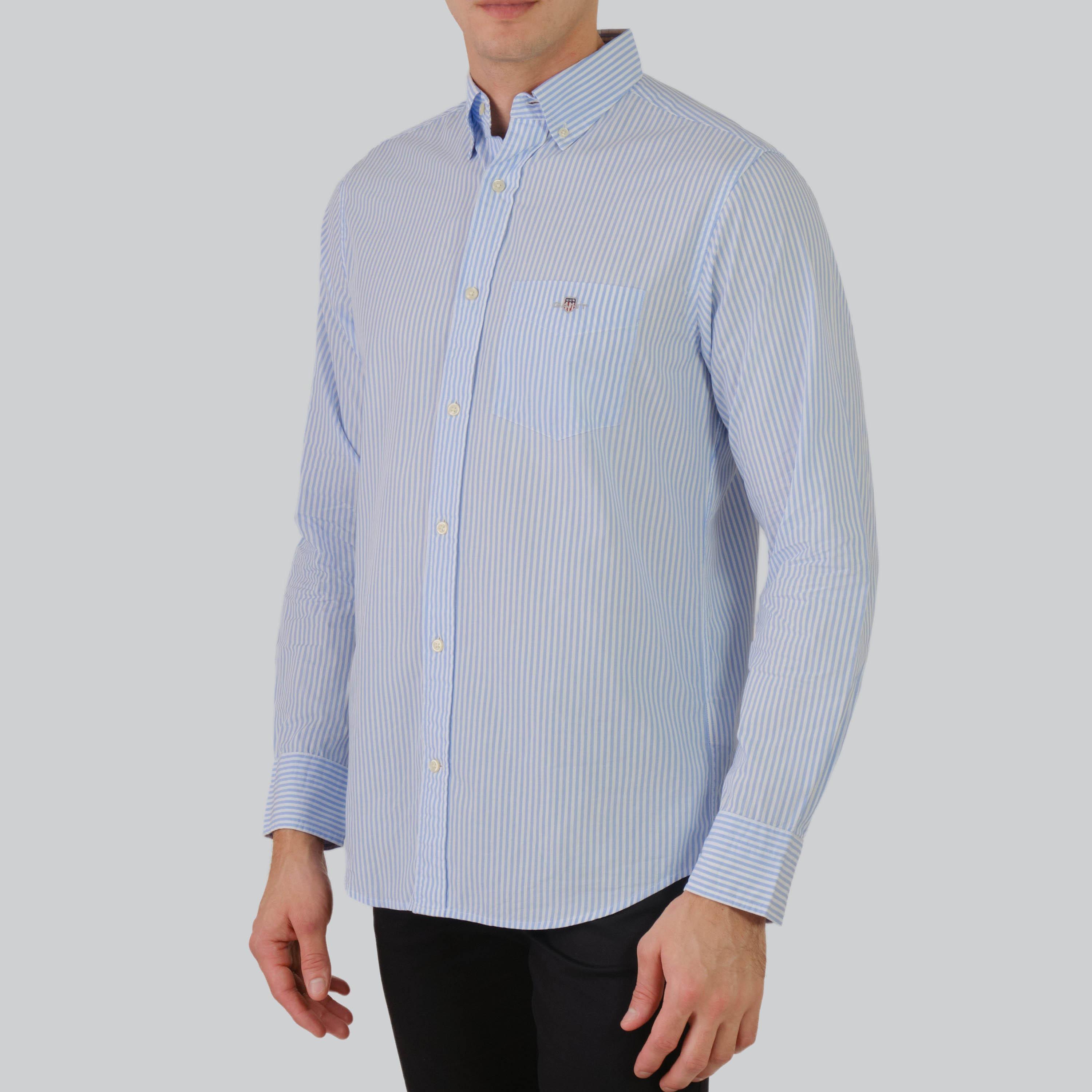 Gant Regular Fit Striped Button-Down Collar Long Sleeves Men's Shirt-men-clothing-shirts-image-8