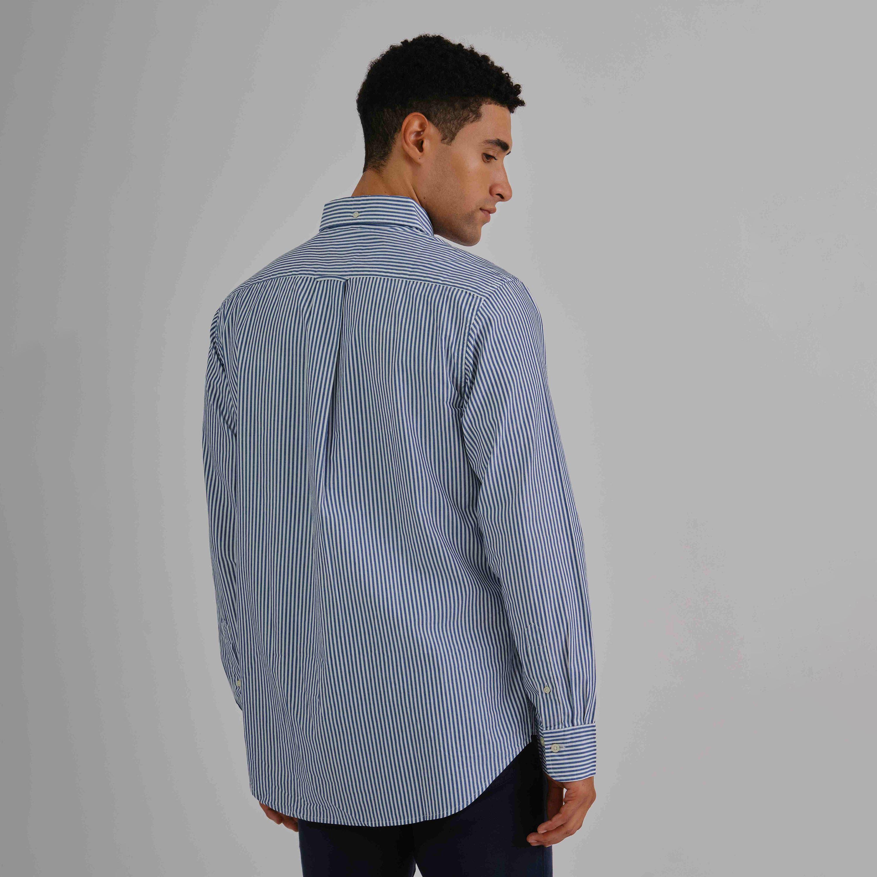 Gant Regular Fit Striped Button-Down Collar Long Sleeves Men's Shirt-men-clothing-shirts-image-3