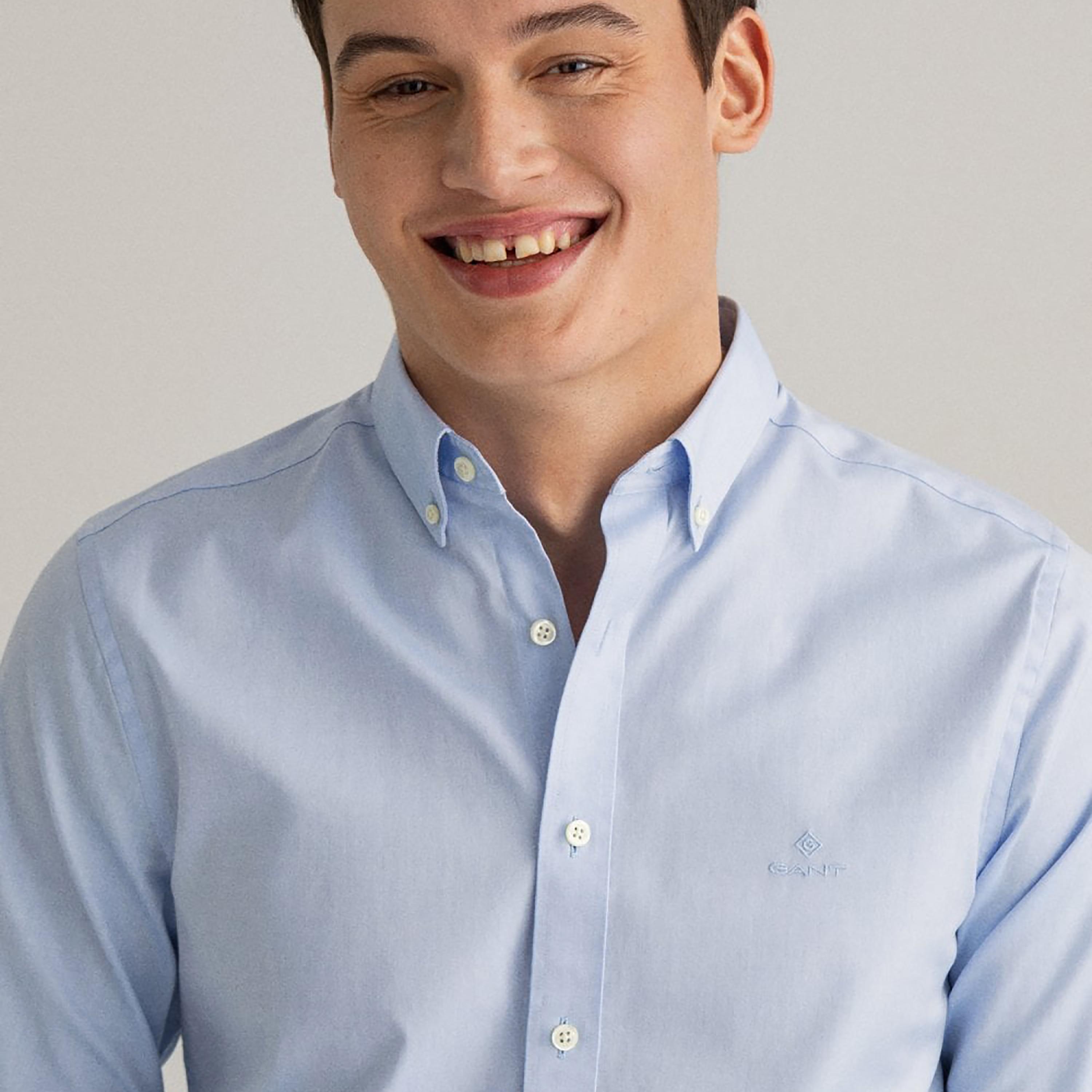 قميص غانت ضيق بياقة طويلة بأكمام طويلة عادي بياقة-men-clothing-shirts-image-2