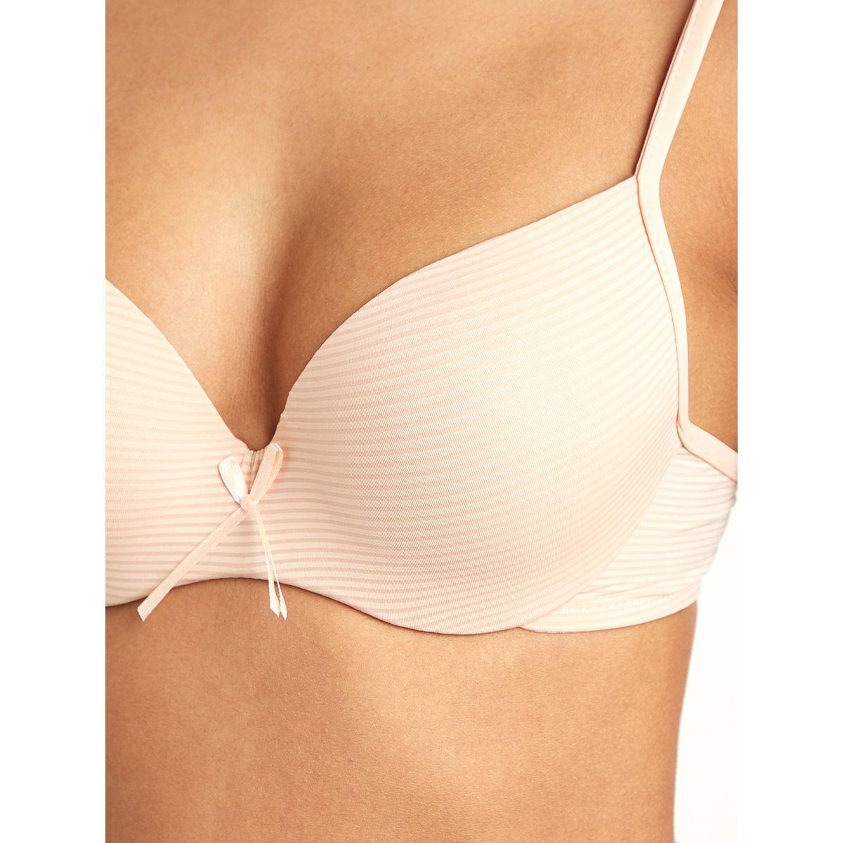Styli Pack of 2 - Burnout Striped Padded T-shirt Bra-women-clothing-lingerie-bras-image-1