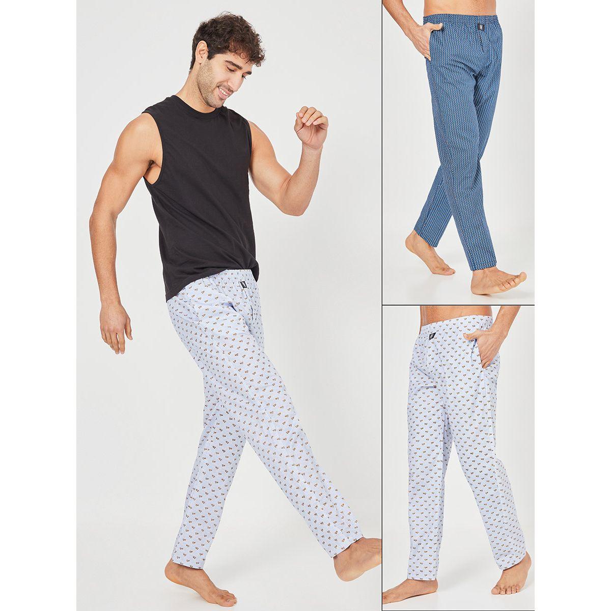 Styli Pack of 2 - Cotton AOP Pyjama with Side Pocket-men-clothing-nightwear-pyjamaandshorts-image-1