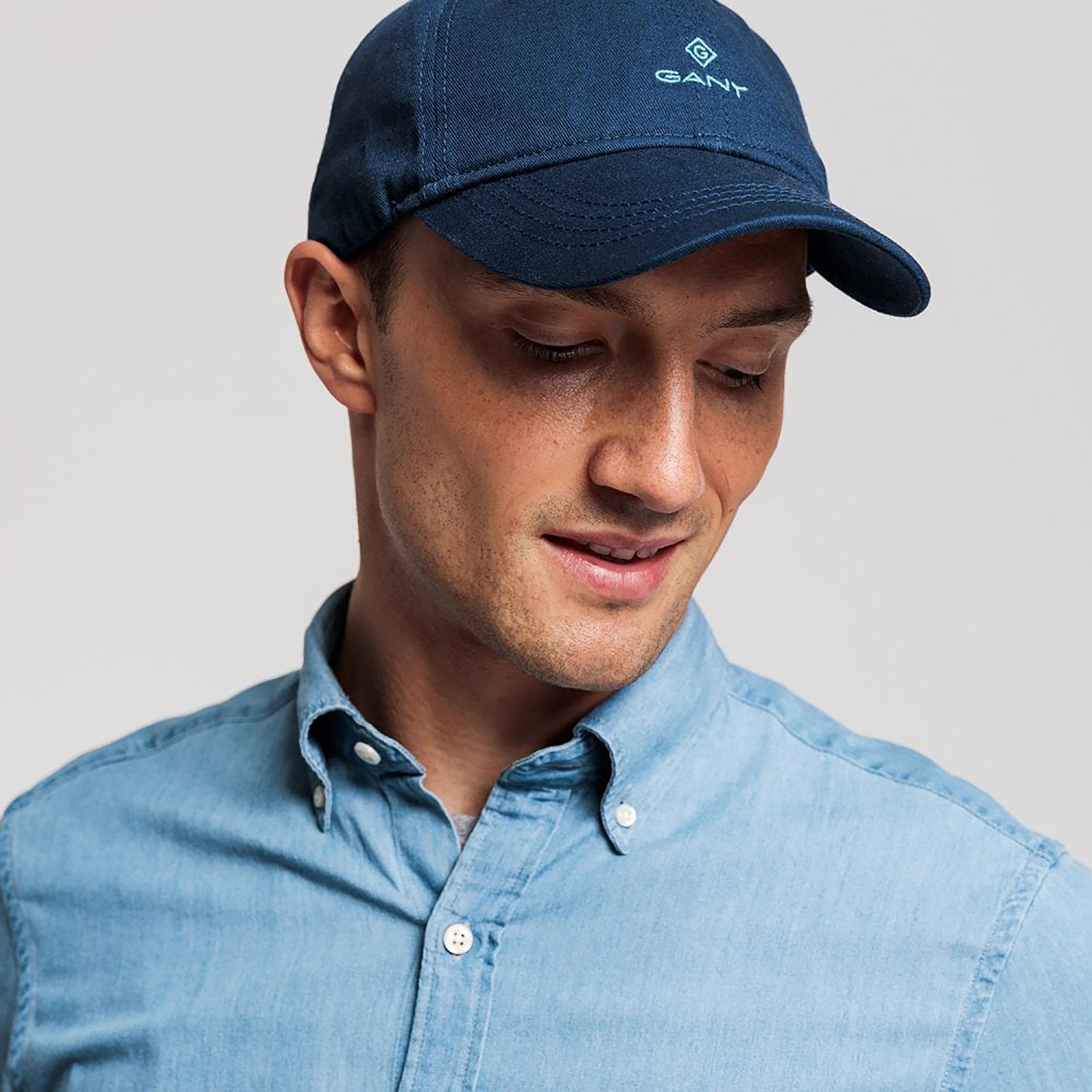 Gant Plain Slim Fit Long Sleeves Denim Button-Down Collar Men's Shirt-men-clothing-shirts-image-2