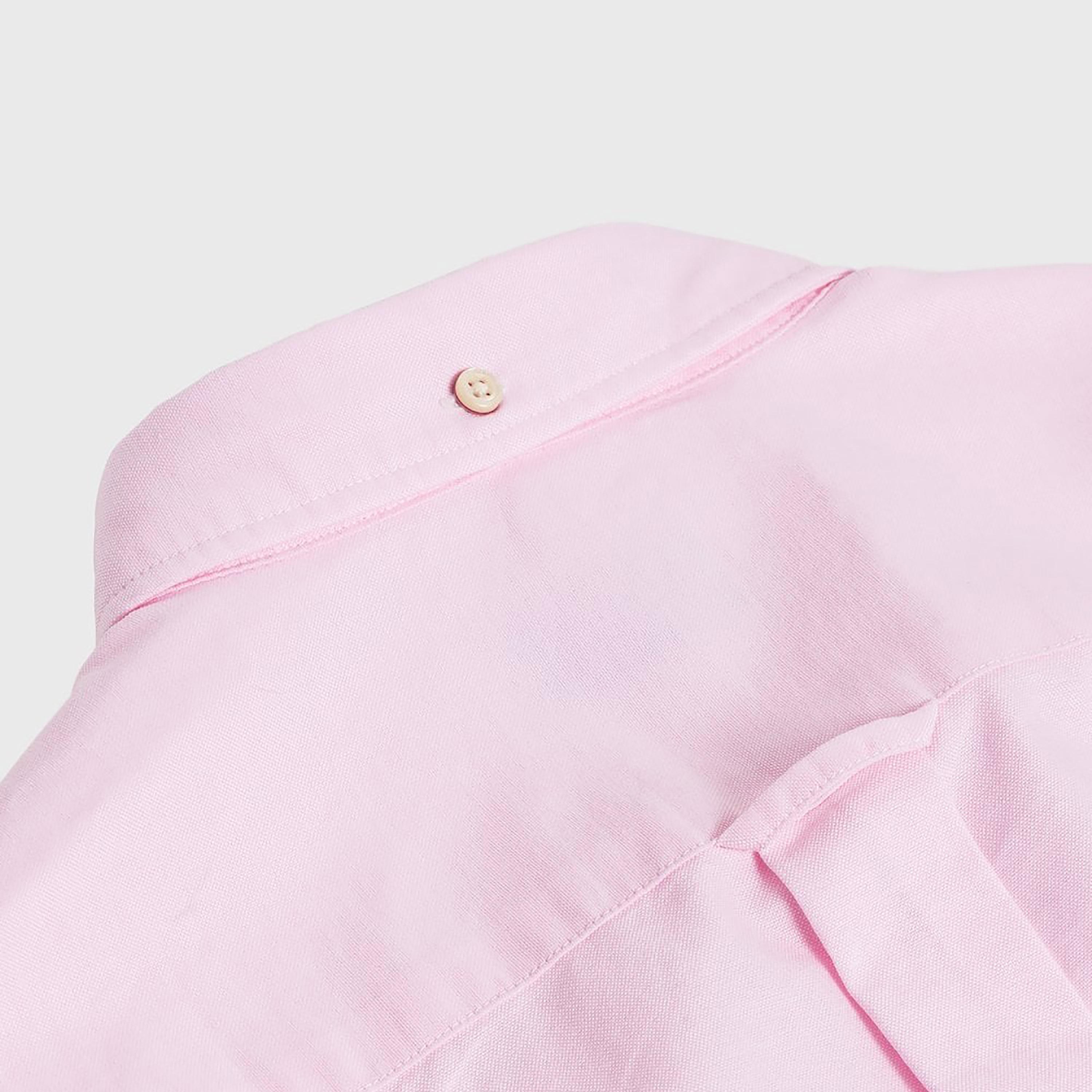 قميص من جانت لوجو التفاصيل مزين بأزرار سفلية وأكمام طويلة وجيب رقعة-men-clothing-shirts-image-3