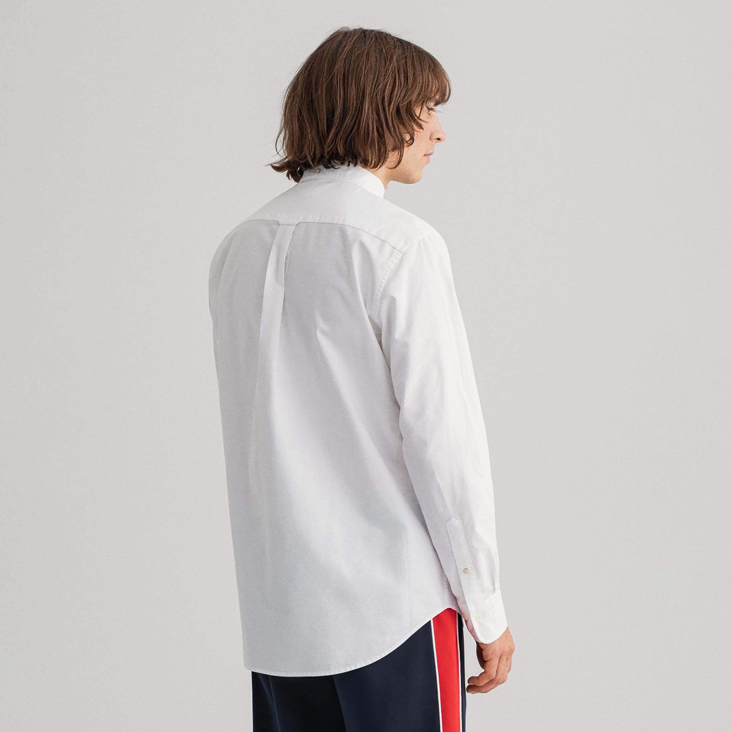 Gant Logo Detail Button Down Collar Long Sleeves Shirt with Patch Pocket-men-clothing-shirts-image-2