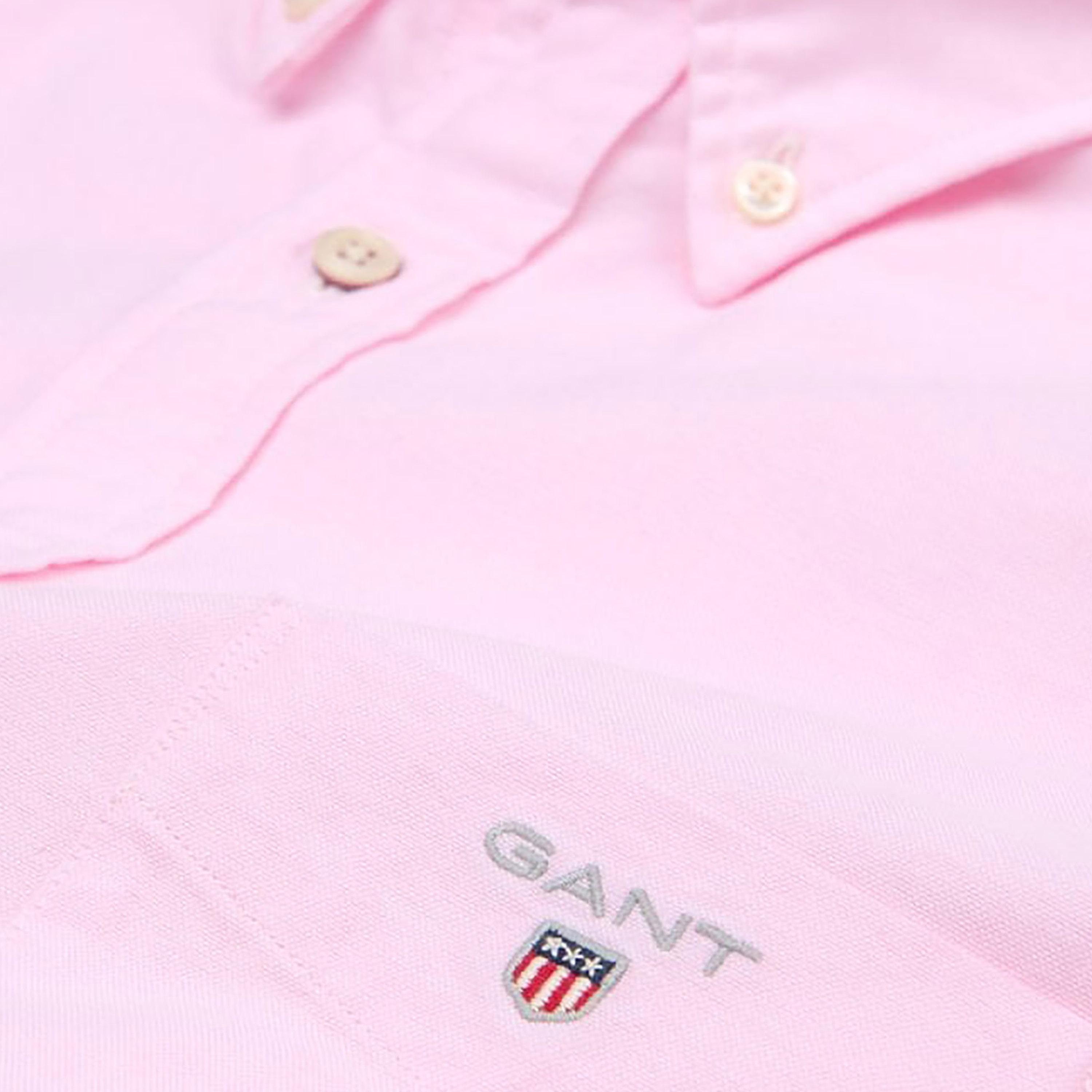 قميص من جانت بأكمام قصيرة وياقة بأزرار سفلية وجيب رقعة-men-clothing-shirts-image-2