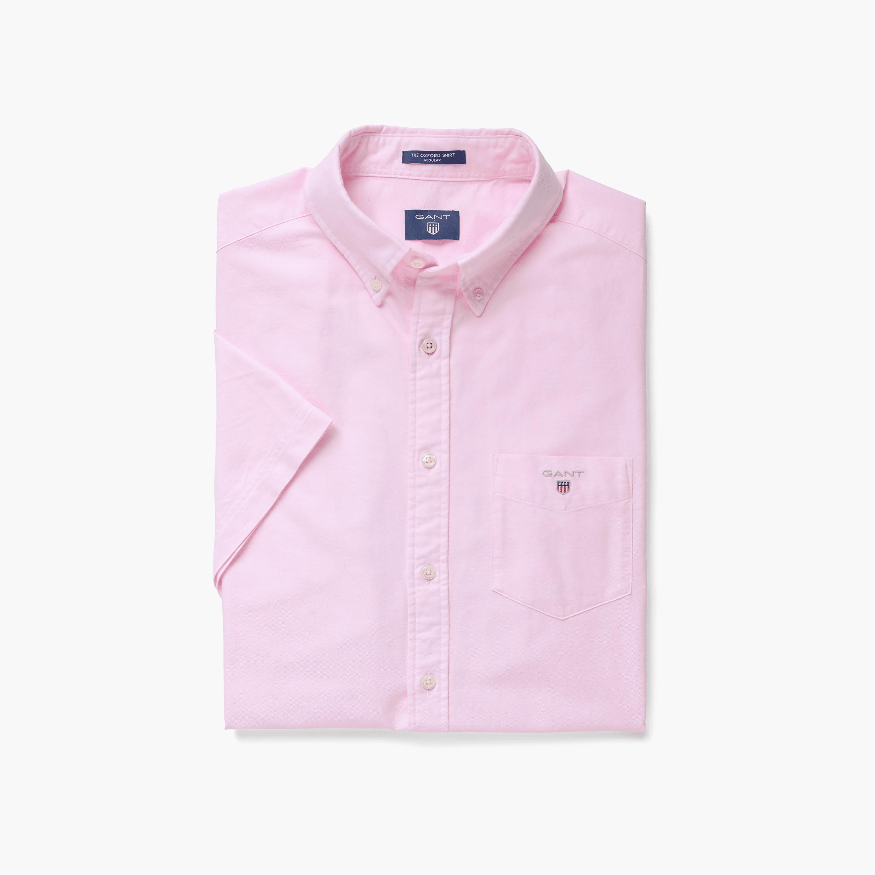 قميص من جانت بأكمام قصيرة وياقة بأزرار سفلية وجيب رقعة-men-clothing-shirts-image-4