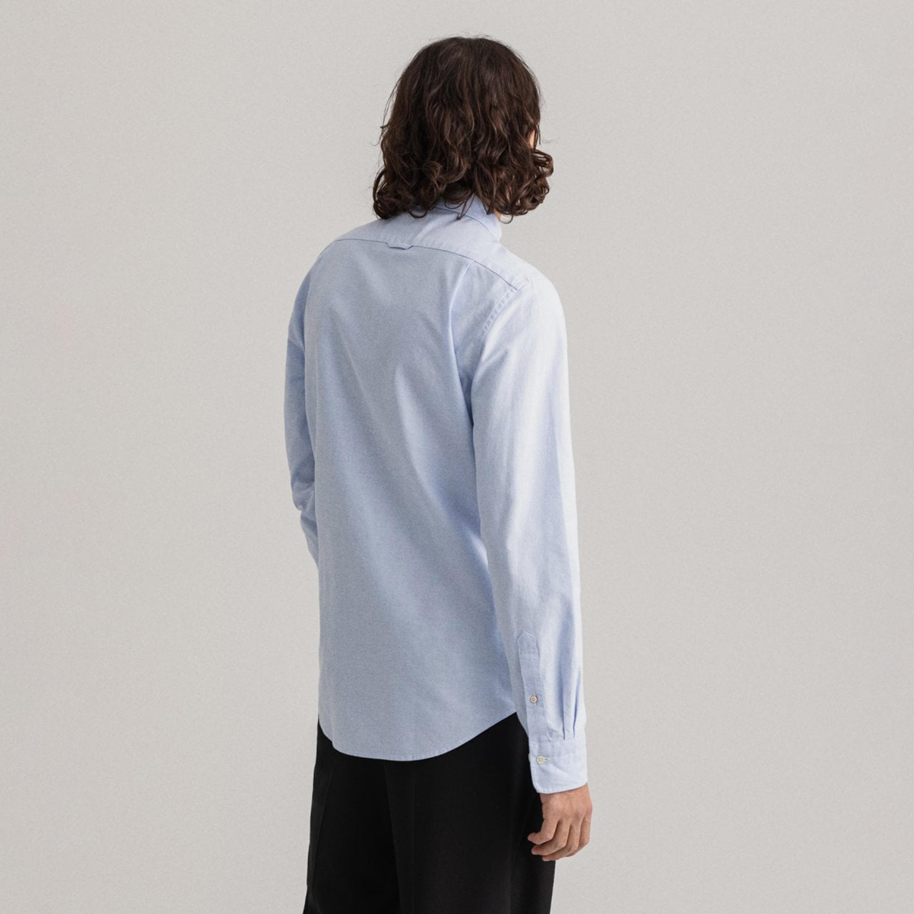 Gant Slim Fit Plain Button Down Collar Long Sleeves Shirt-men-clothing-shirts-image-4