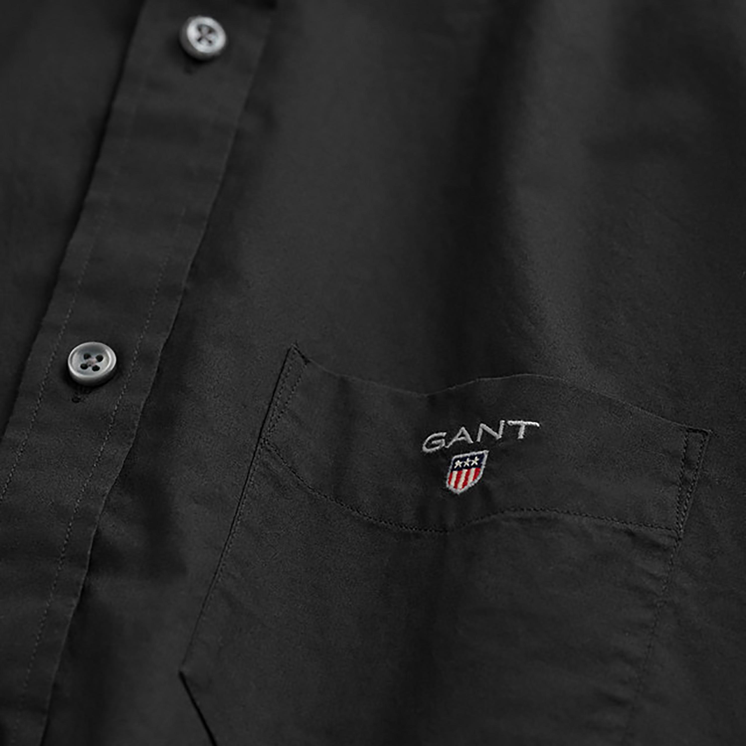 Gant Logo Detail Button Down Collar Short Sleeves Shirt with Patch Pocket-men-clothing-shirts-image-2