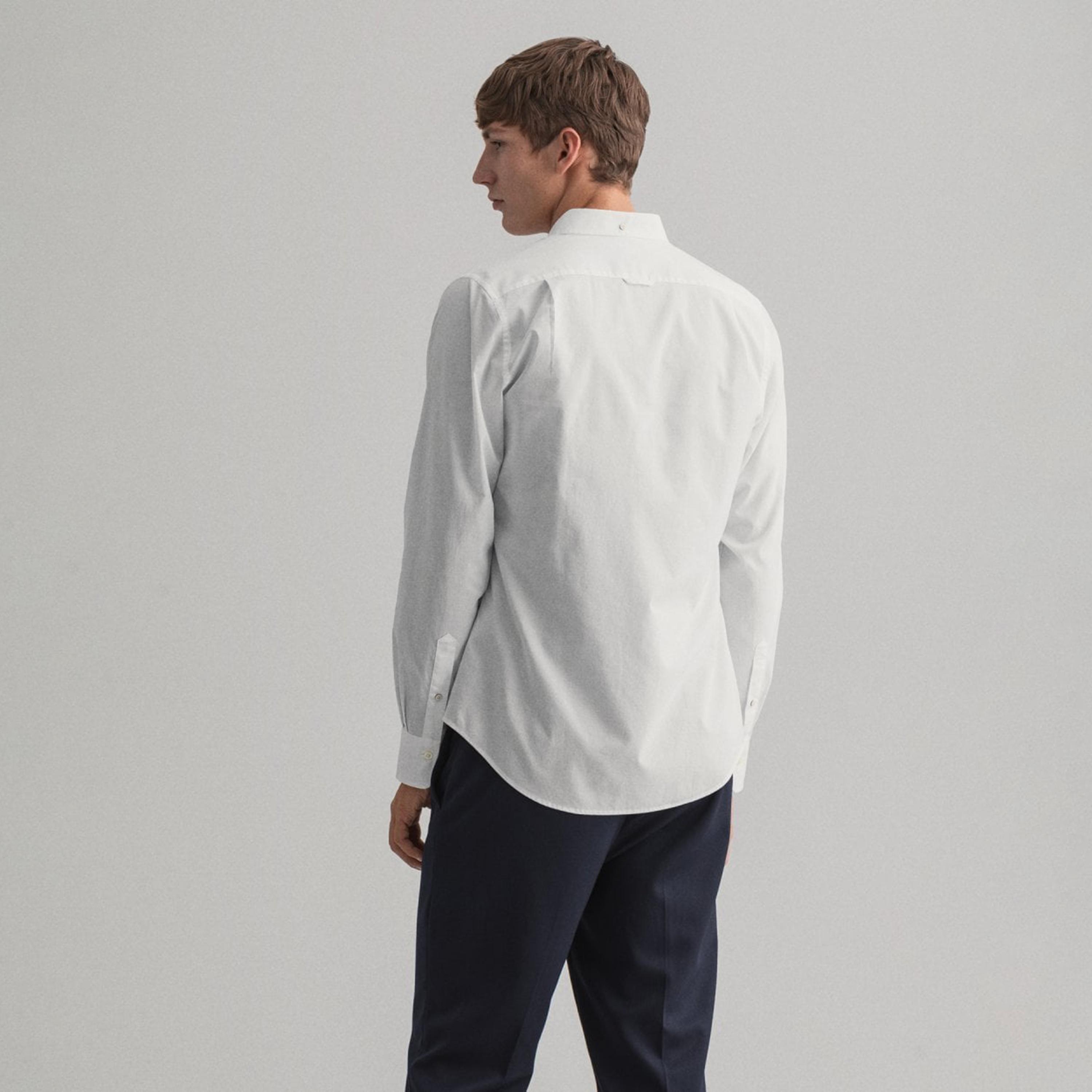 Gant Slim Fit Plain Button Down Collar Long Sleeves Shirt-men-clothing-shirts-image-4