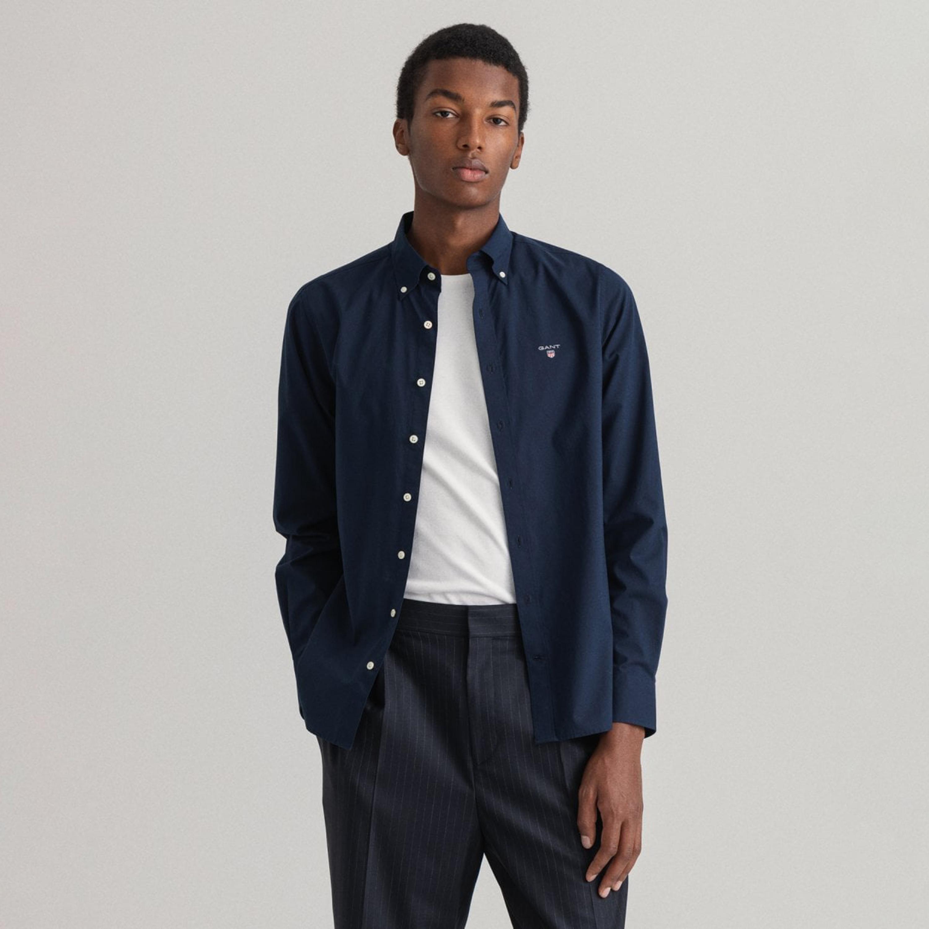 قميص غانت ضيق بياقة طويلة بأكمام طويلة عادي بياقة-men-clothing-shirts-image-1