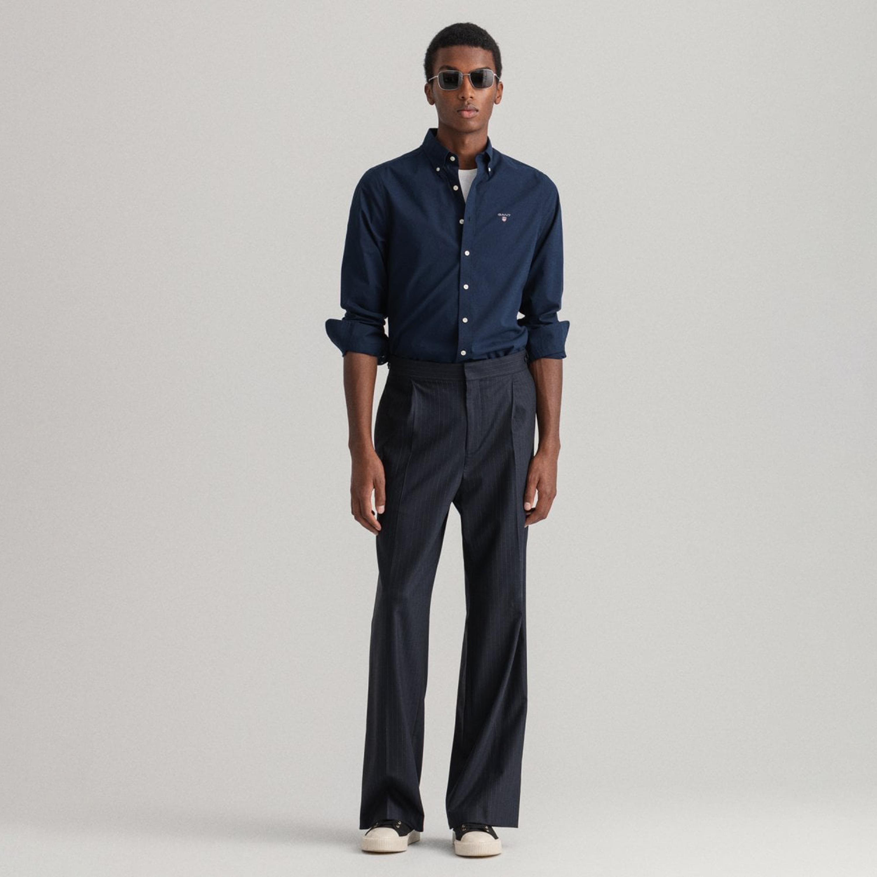 Gant Slim Fit Plain Button Down Collar Long Sleeves Shirt-men-clothing-shirts-image-2