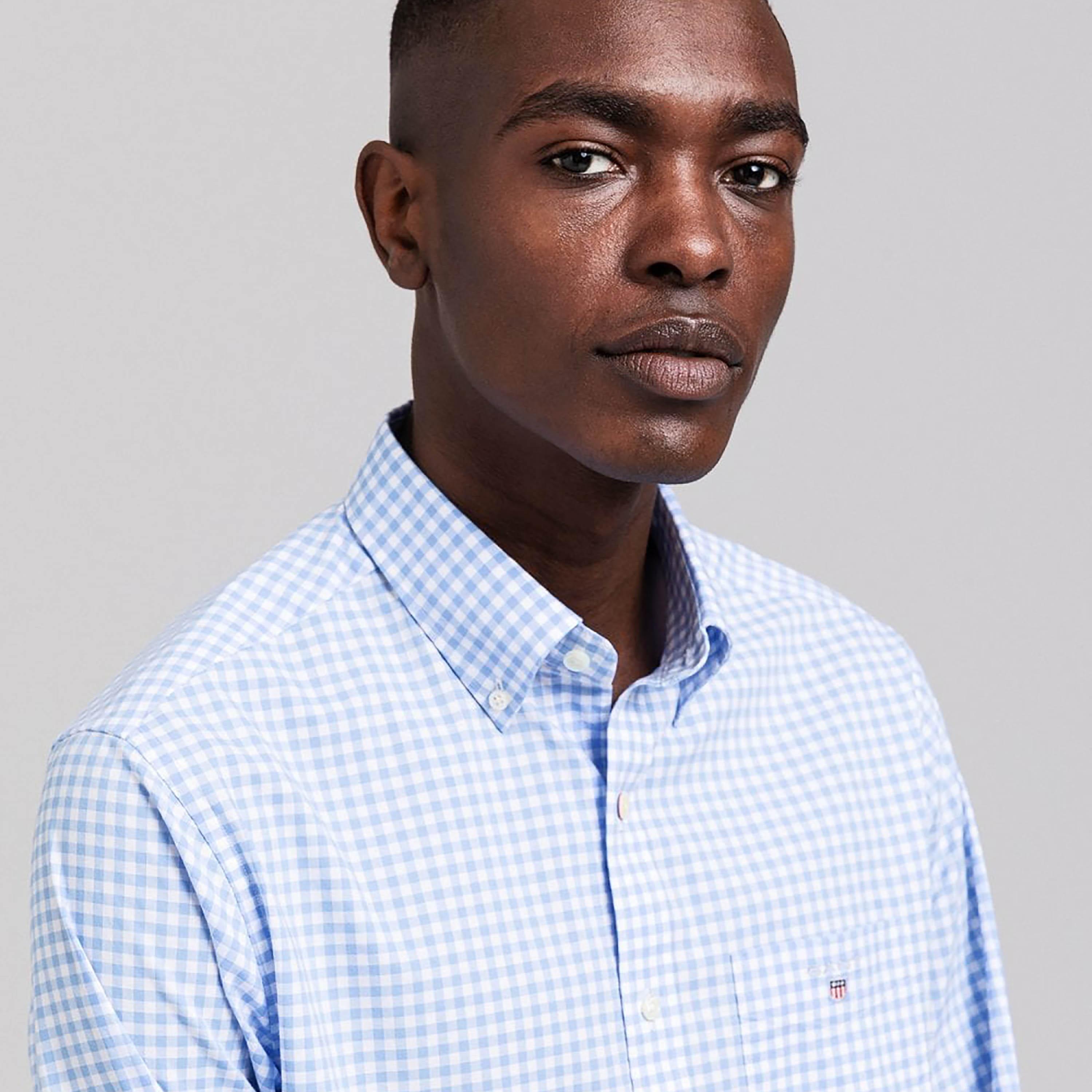 Gant Regular Fit Checked Button-Down Collar Long Sleeves Men's Shirt-men-clothing-shirts-image-2